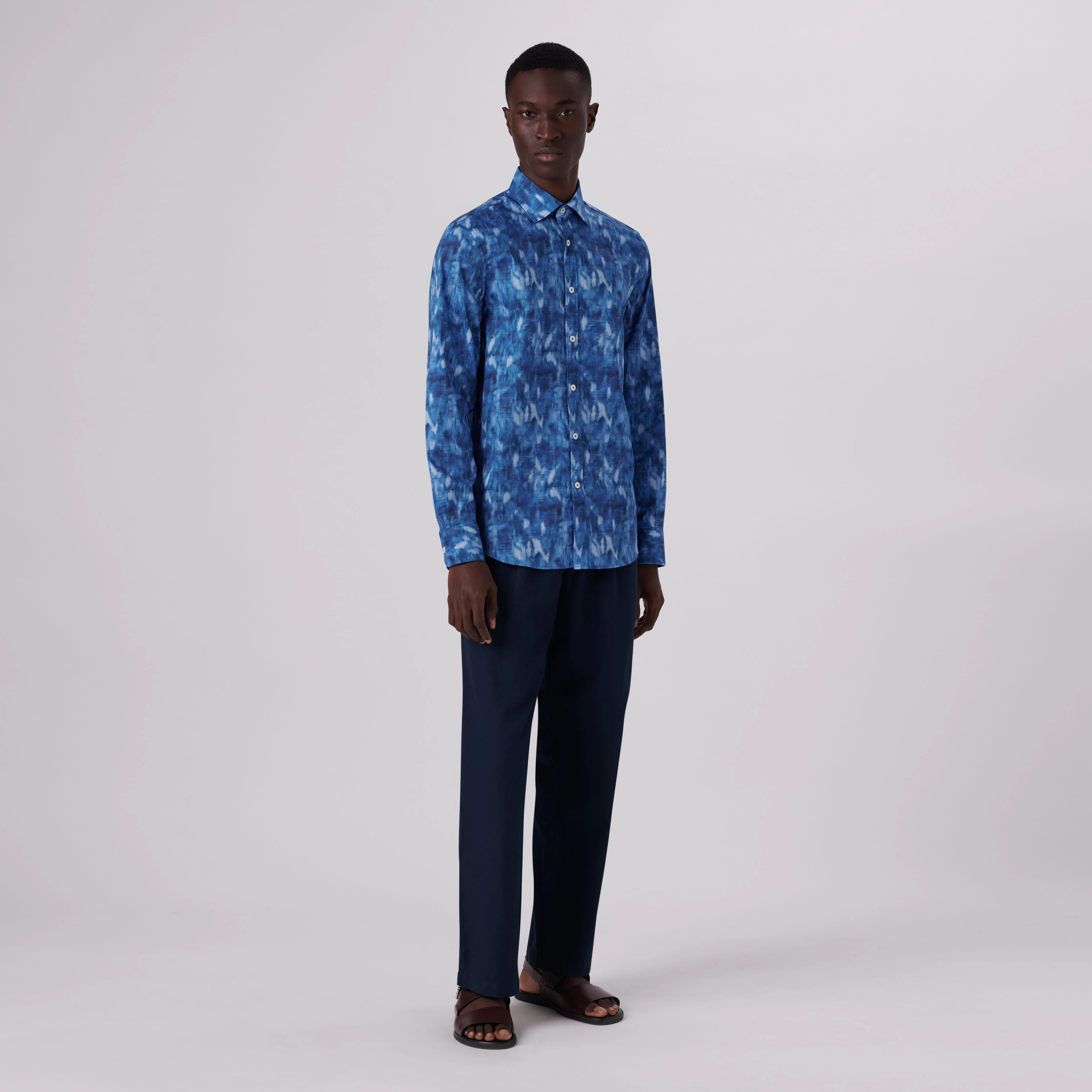 Julian Abstract Print Shirt sold by Bugatchi product image thumbnail 5