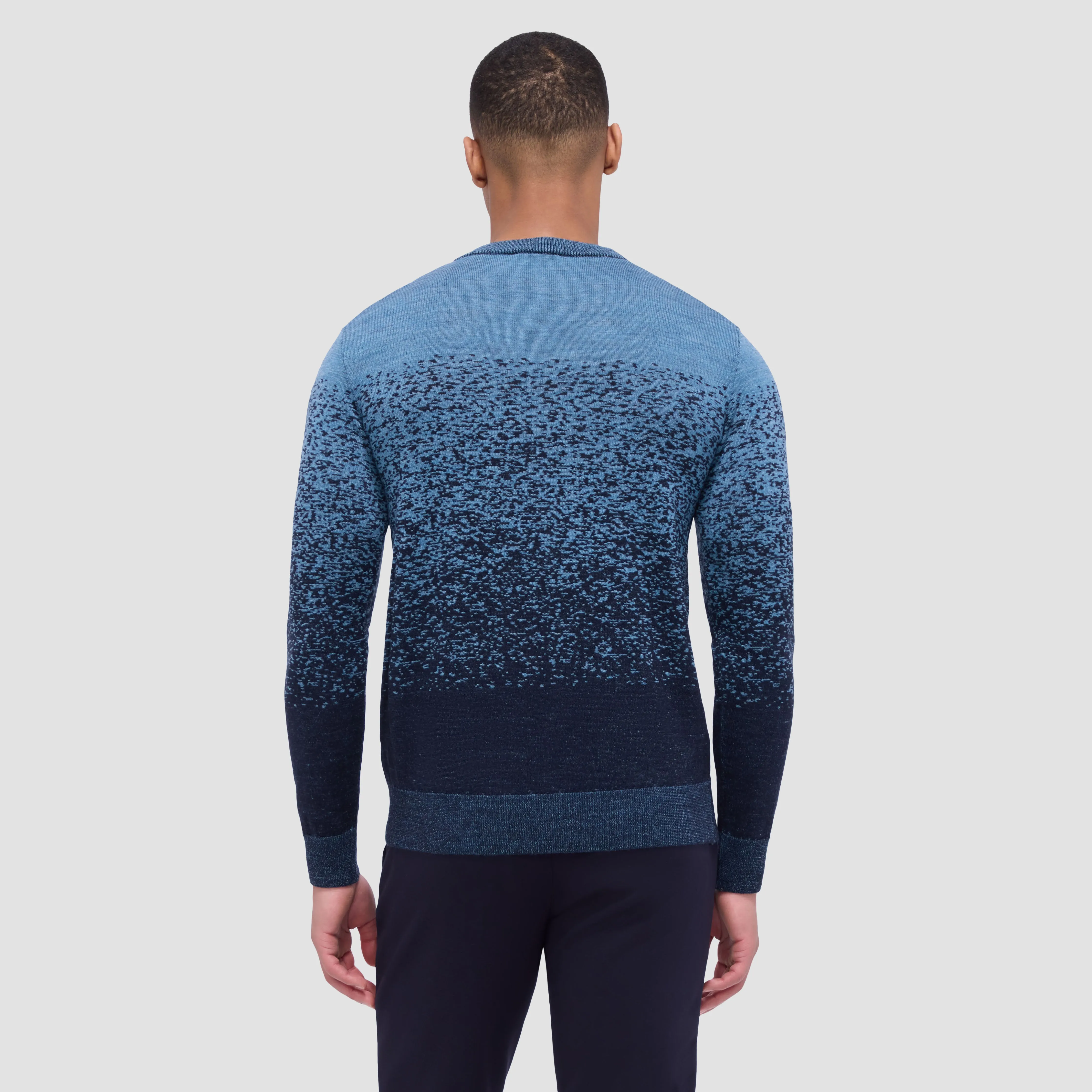 Bicolor Crew Neck Sweater sold by Bugatchi product image thumbnail 4