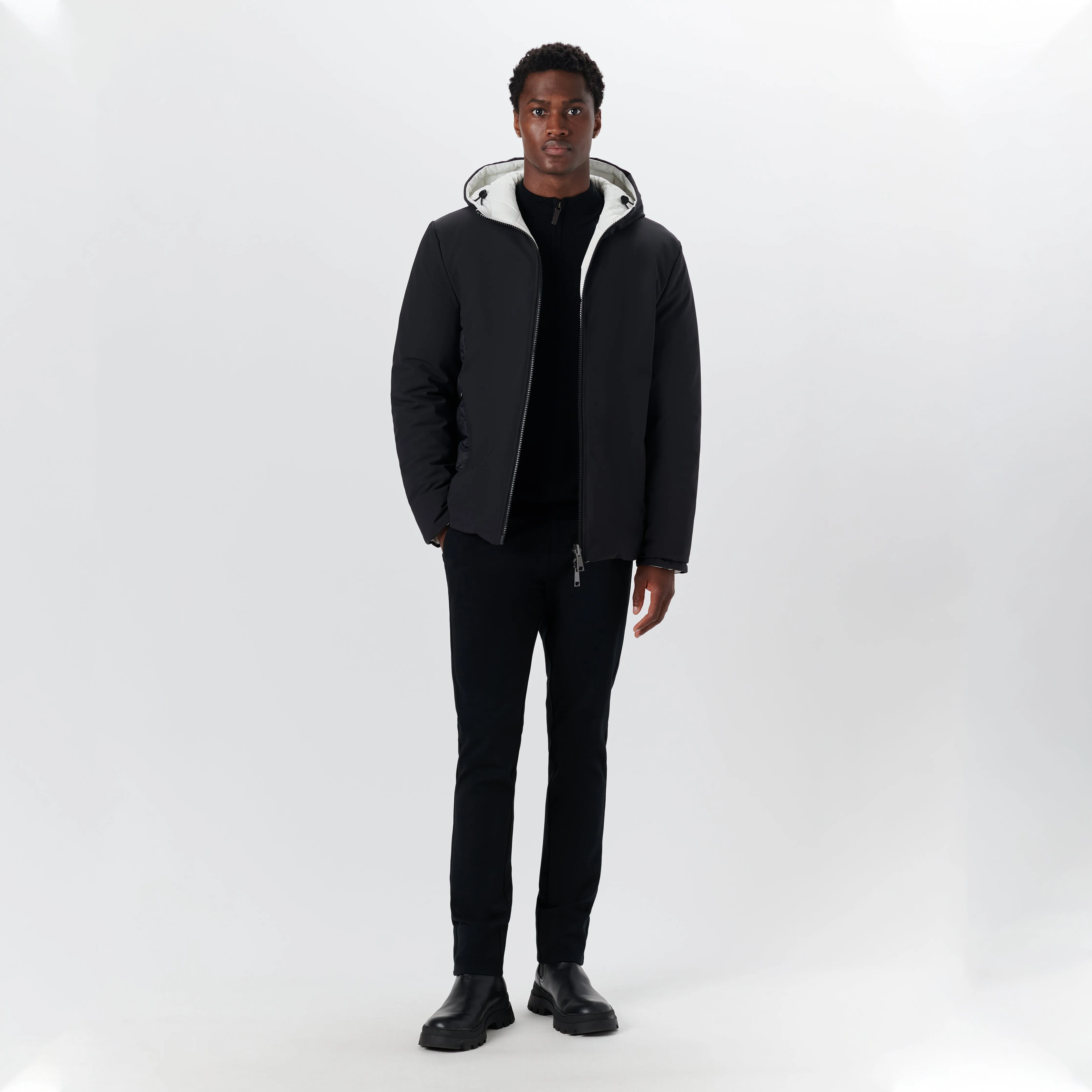 Reversible Bomber Jacket with Hood sold by Bugatchi product image thumbnail 5