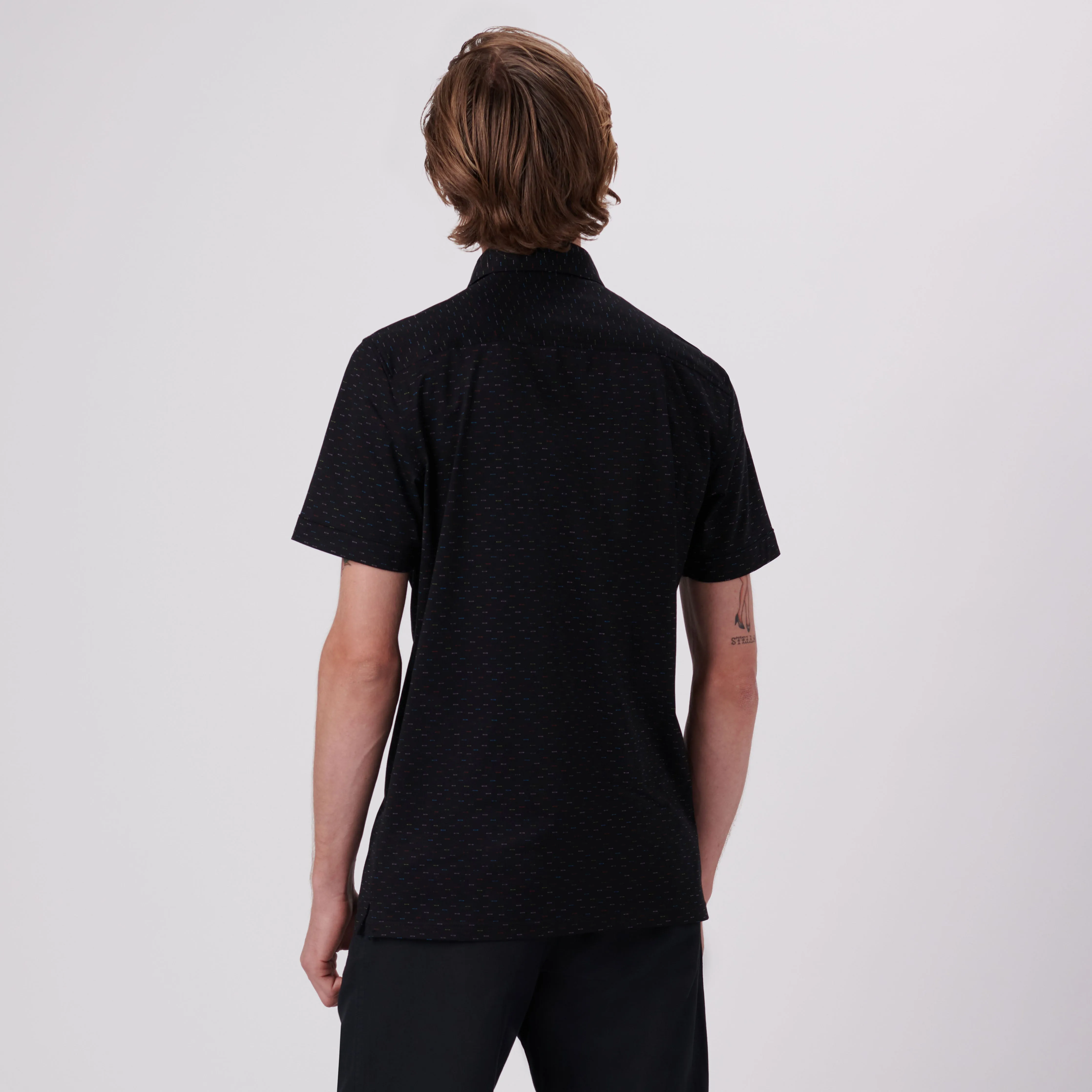 Milo Stitch Print OoohCotton Short Sleeve Shirt sold by Bugatchi product image thumbnail 4