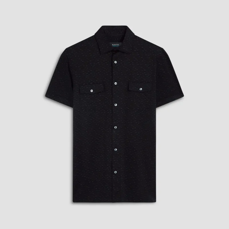 Milo Stitch Print OoohCotton Short Sleeve Shirt sold by Bugatchi