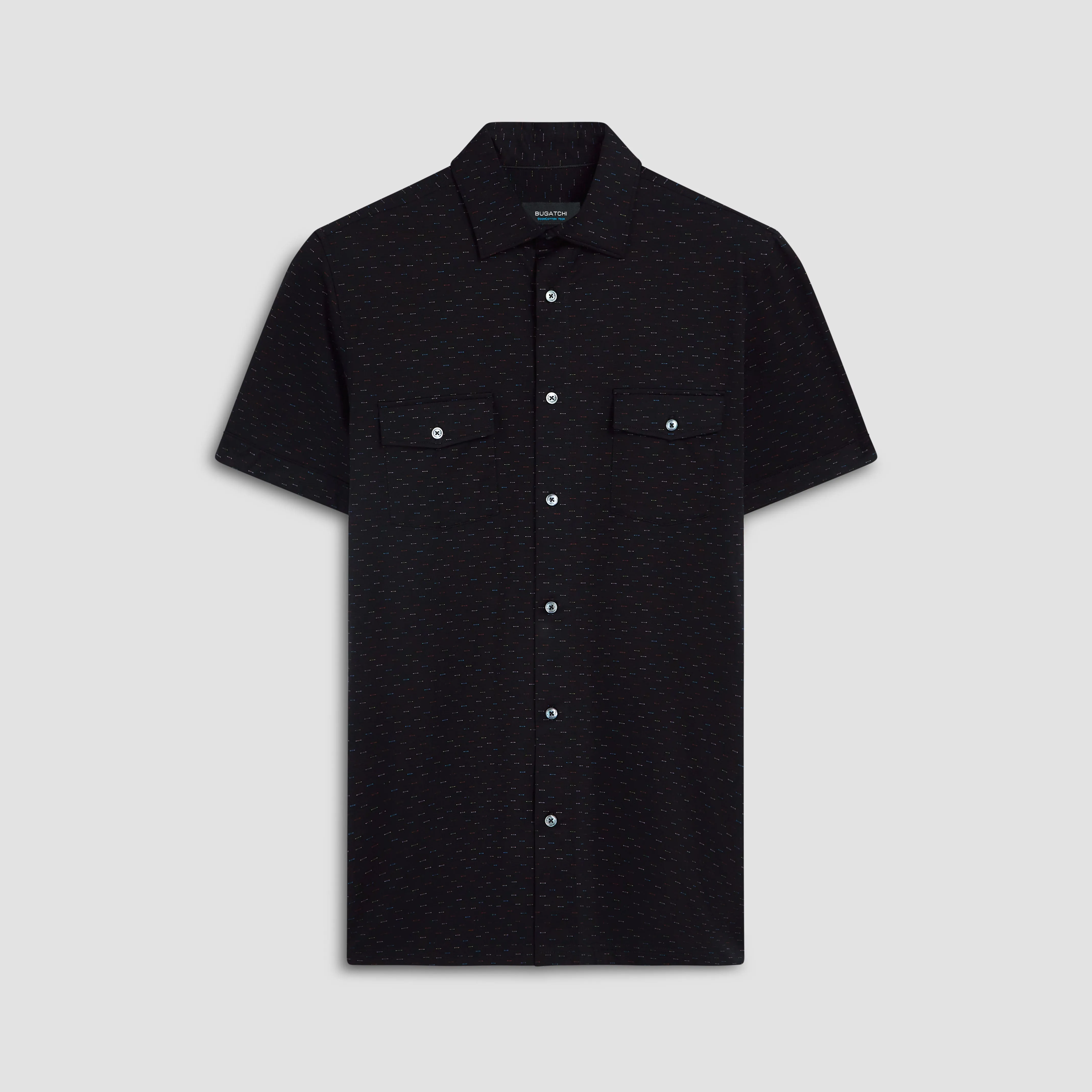Milo Stitch Print OoohCotton Short Sleeve Shirt sold by Bugatchi