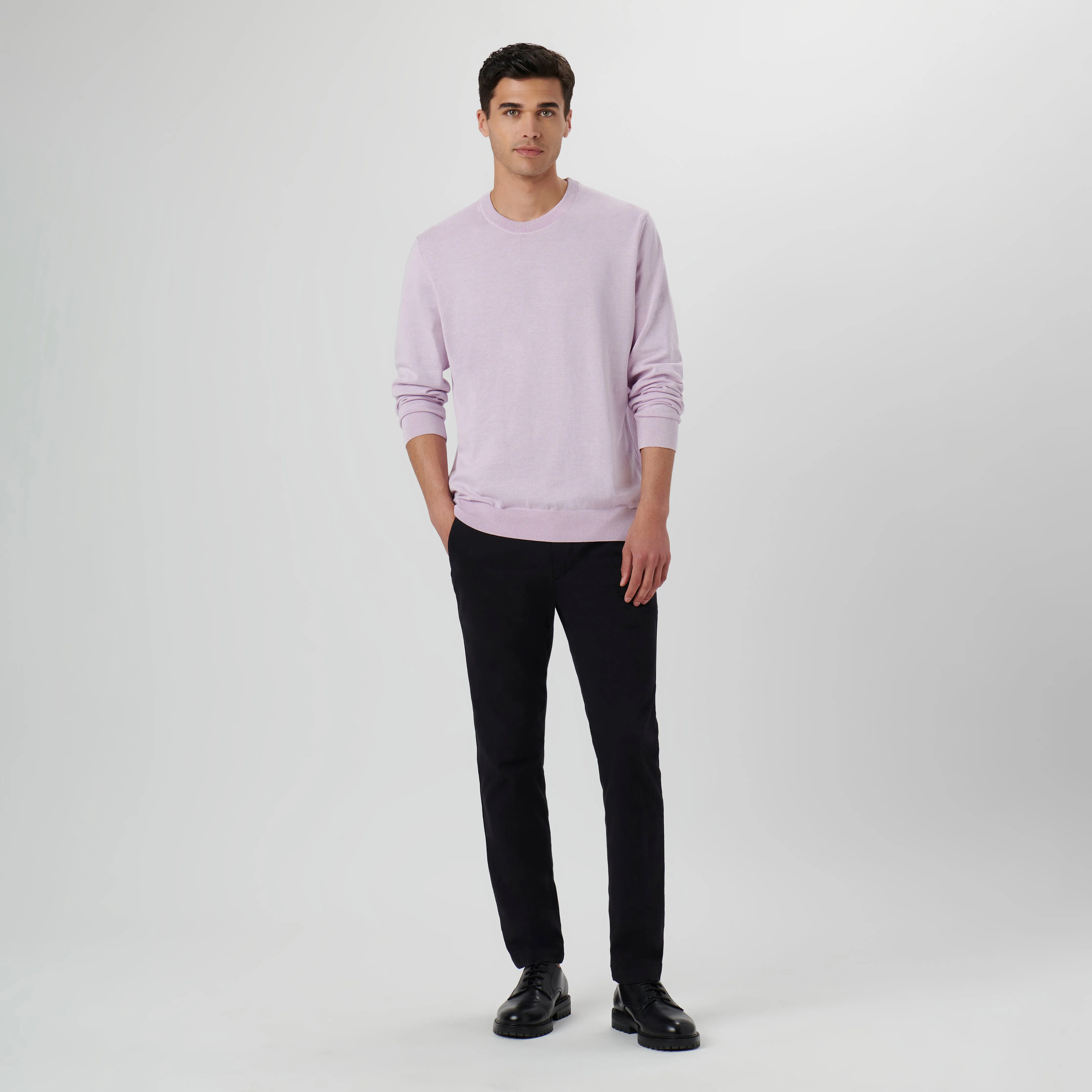Melange Crew Neck Sweater sold by Bugatchi product image thumbnail 5
