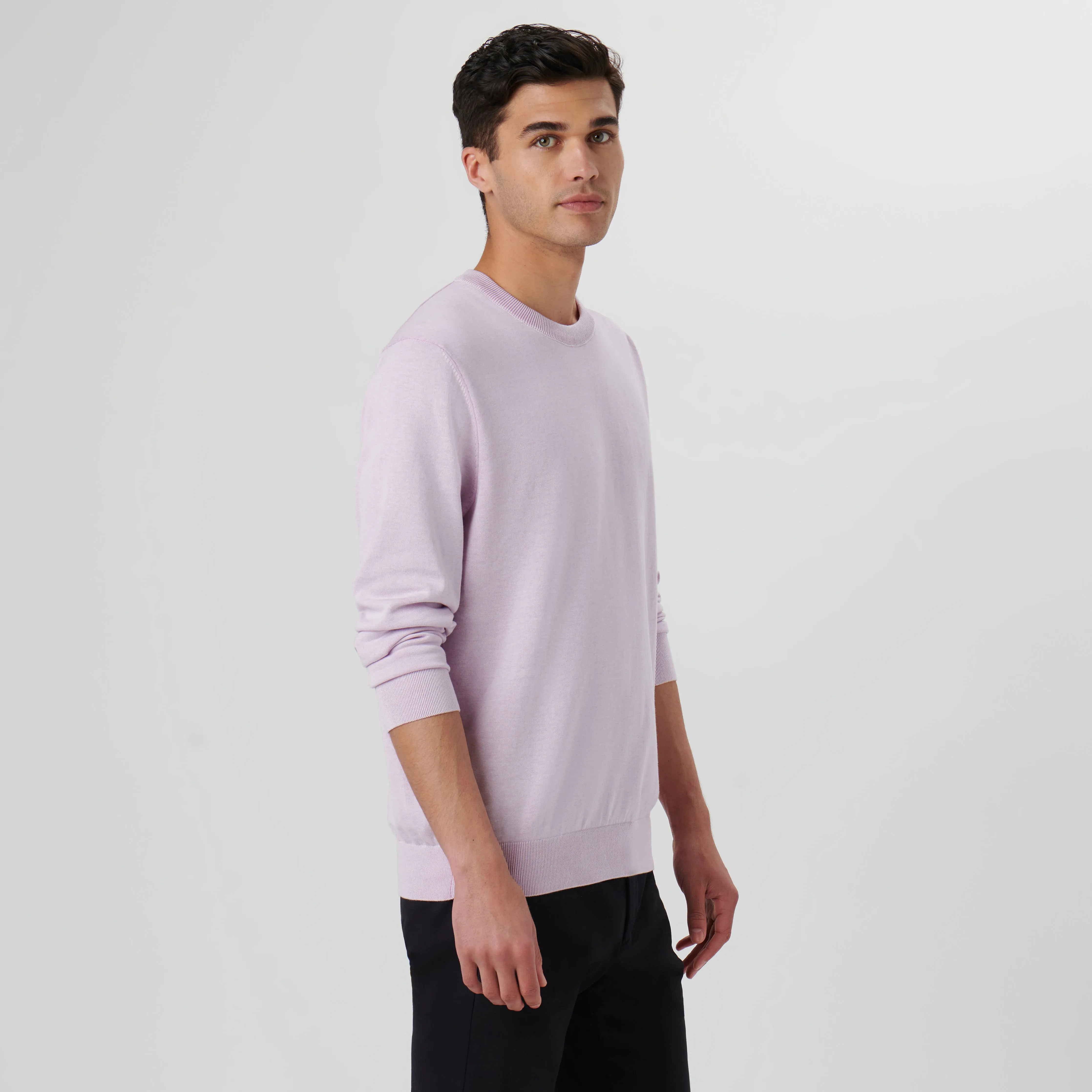 Melange Crew Neck Sweater sold by Bugatchi product image thumbnail 3