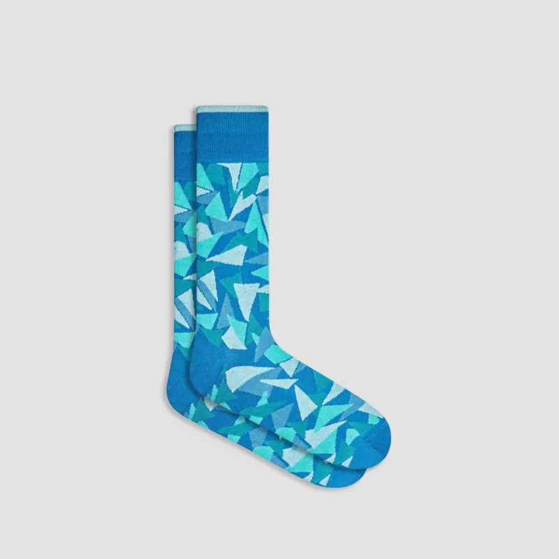 Abstract Mid-Calf Socks sold by Bugatchi