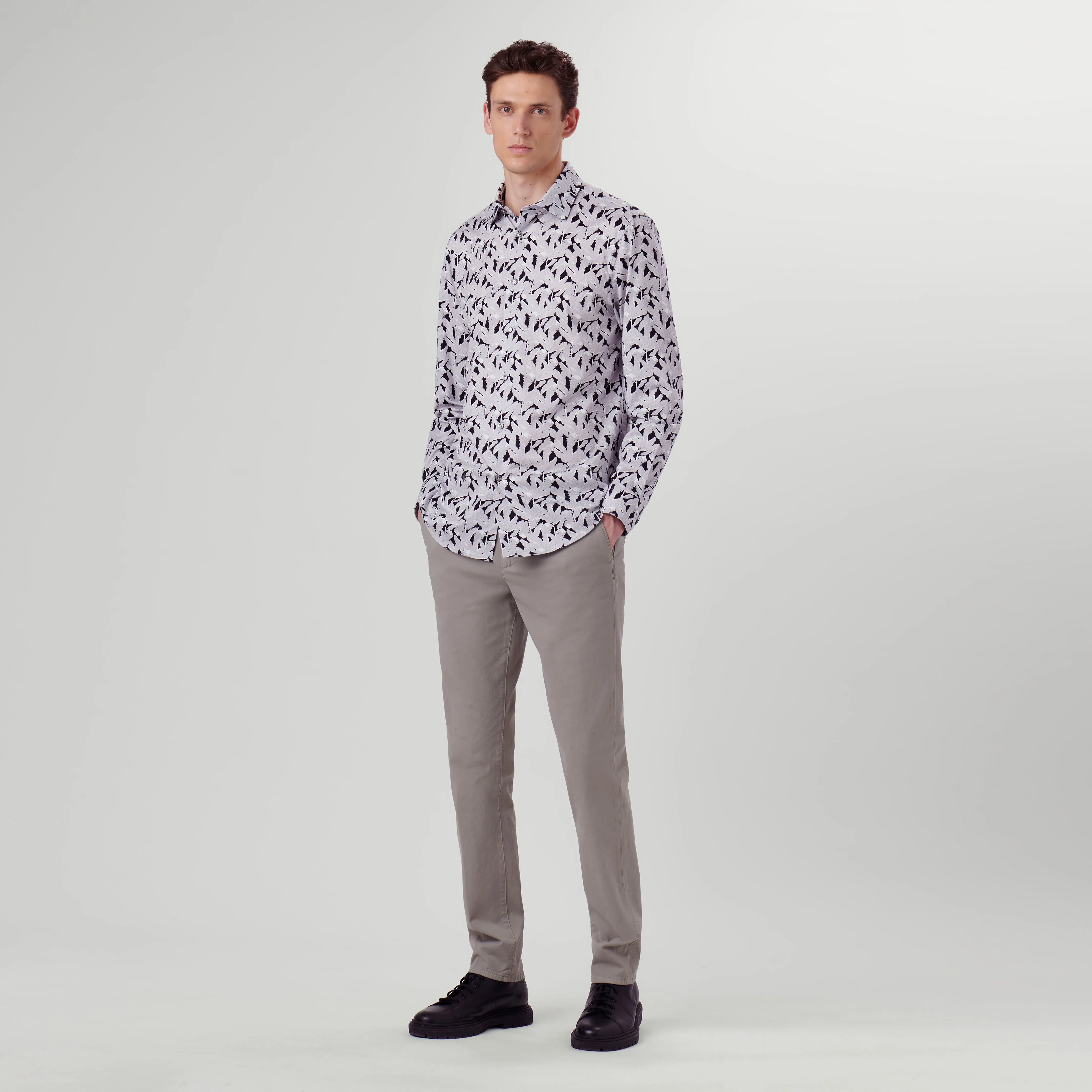 James Leaf Print OoohCotton Shirt sold by Bugatchi product image thumbnail 5