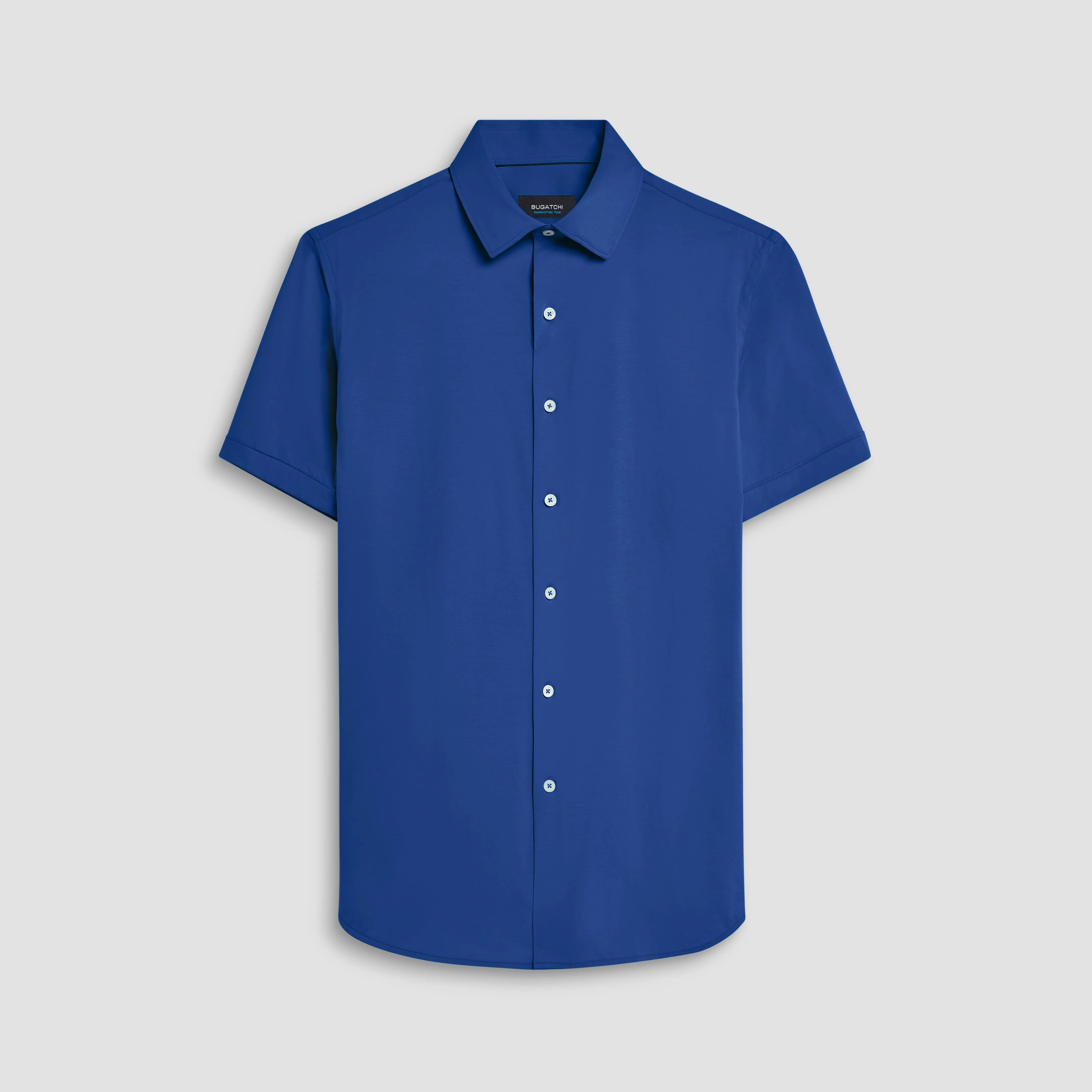 Miles Solid OoohCotton Short Sleeve Shirt sold by Bugatchi