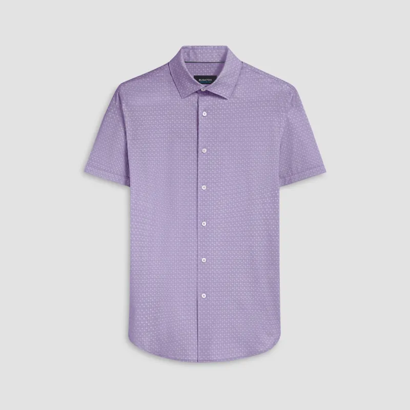 Miles Palm Tree Print OoohCotton Short Sleeve Shirt sold by Bugatchi