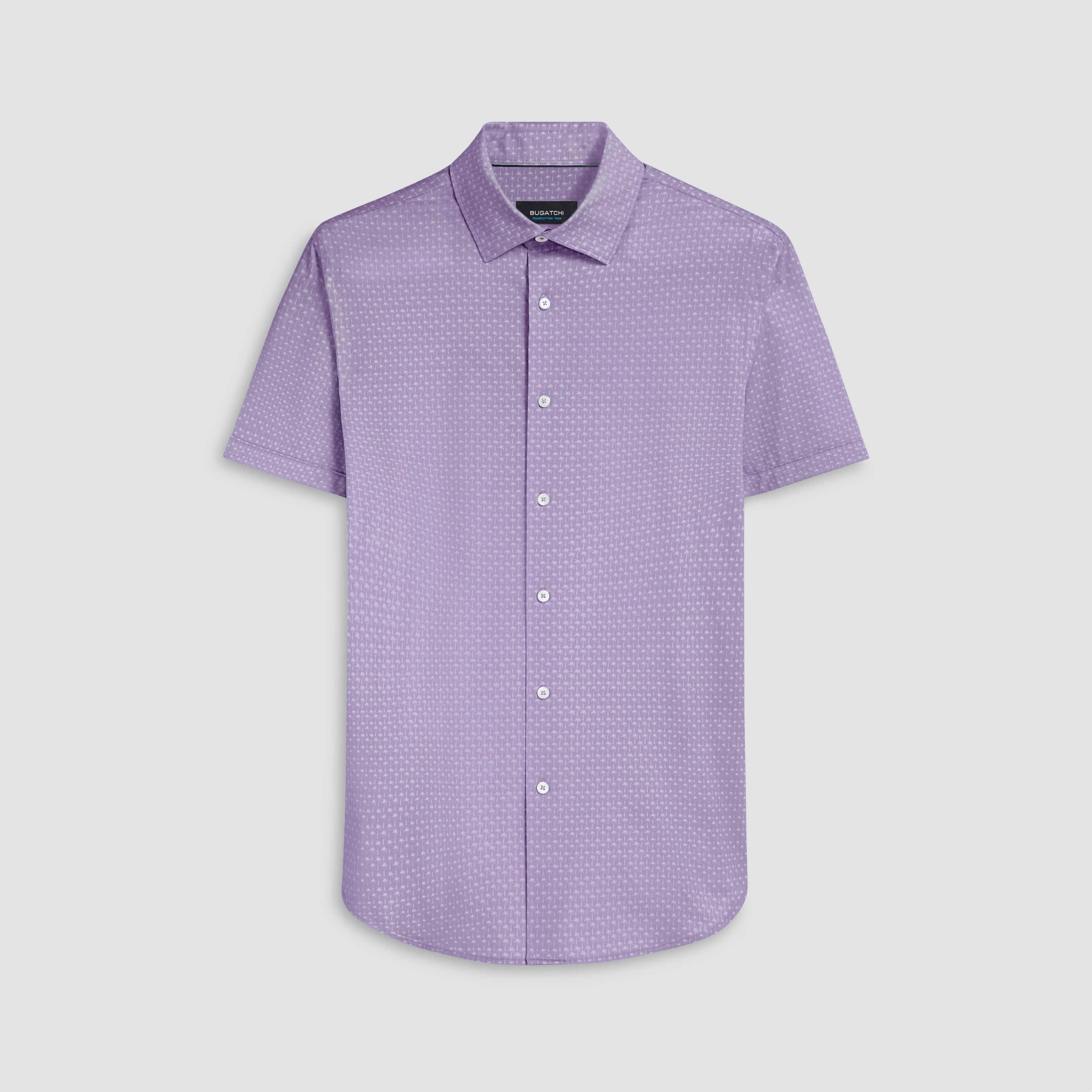 Miles Palm Tree Print OoohCotton Short Sleeve Shirt sold by Bugatchi