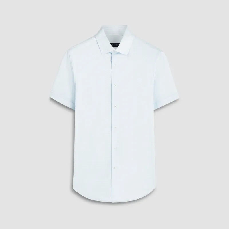 Miles Geometric OoohCotton Short Sleeve Shirt sold by Bugatchi