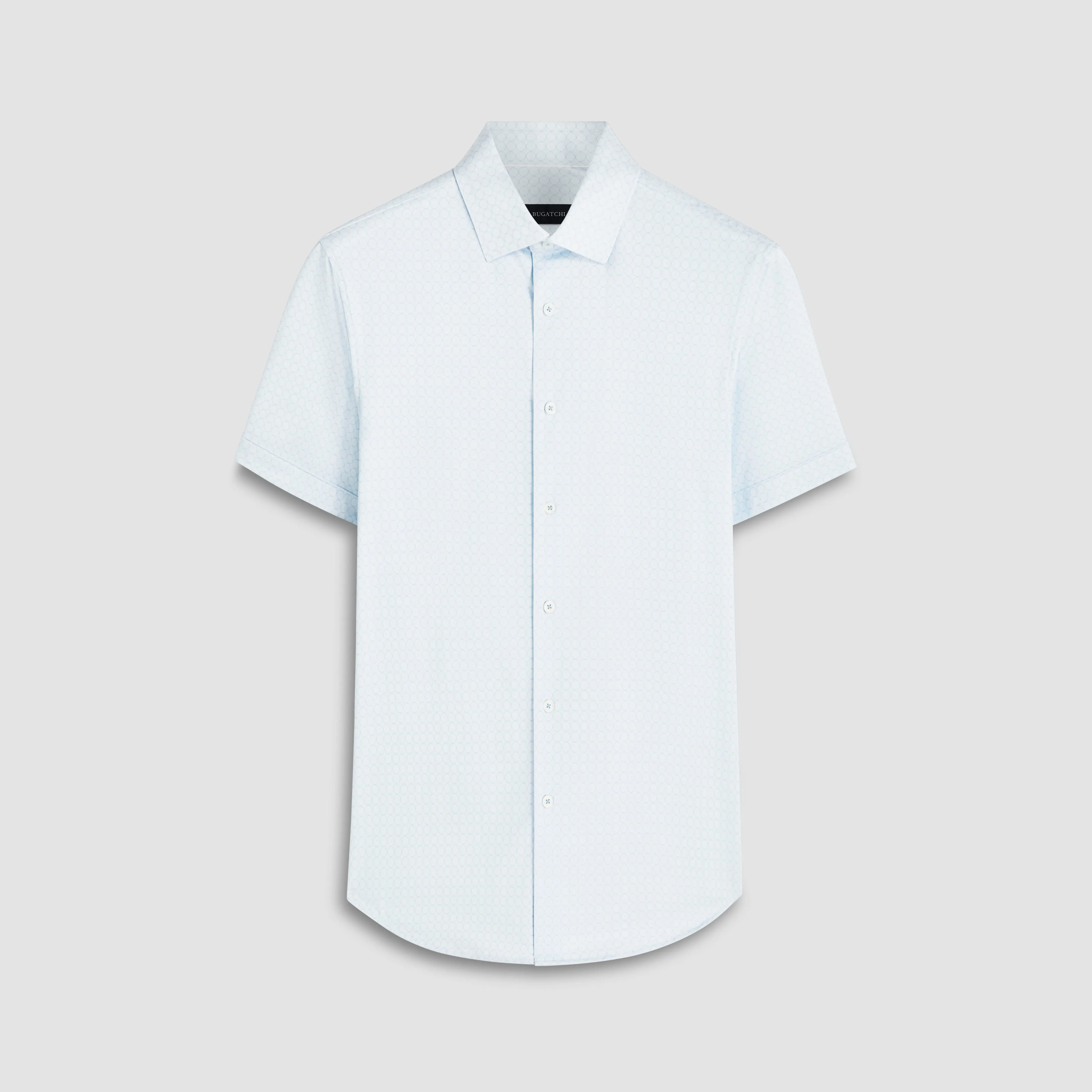 Miles Geometric OoohCotton Short Sleeve Shirt sold by Bugatchi