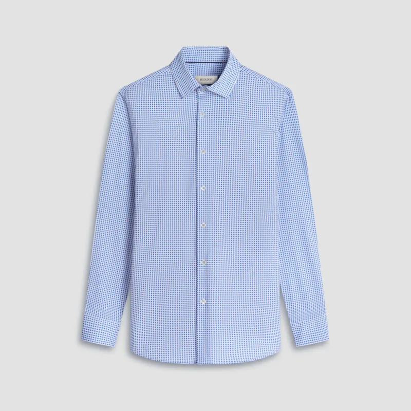 James Pin Check OoohCotton Shirt sold by Bugatchi