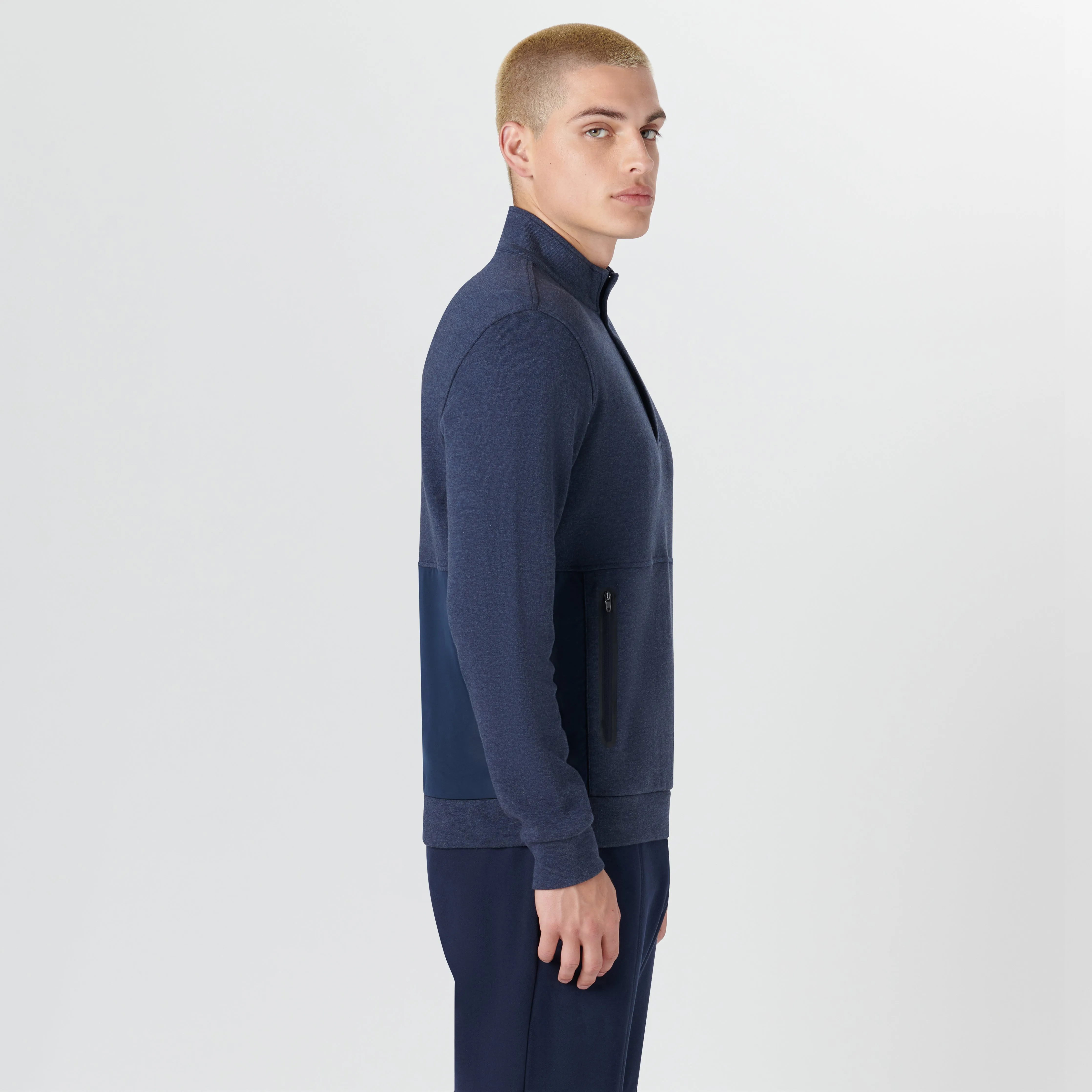 Long Sleeve Quarter Zip Pullover sold by Bugatchi product image thumbnail 3