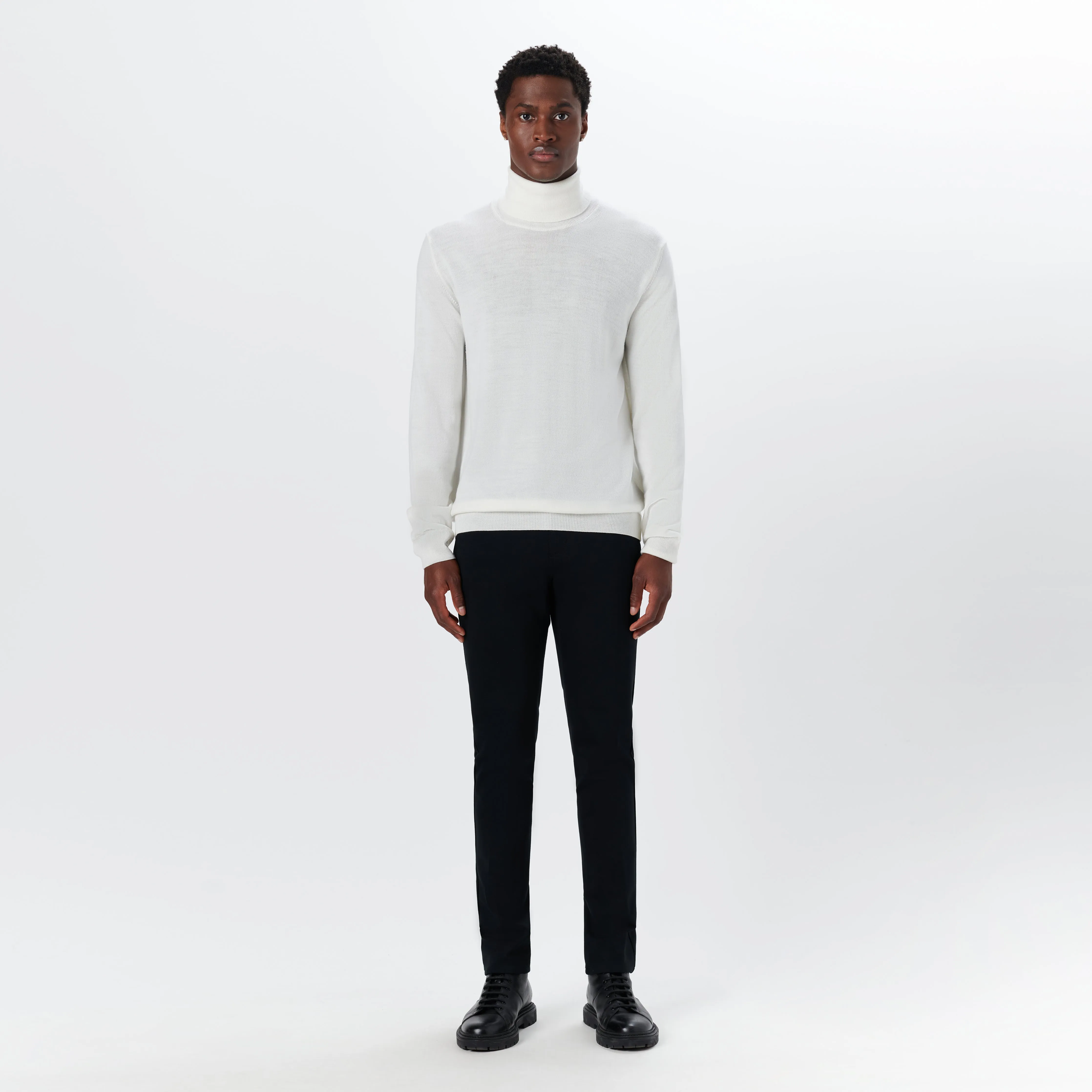 Super Merino Turtle Neck Solid Sweater sold by Bugatchi product image thumbnail 5