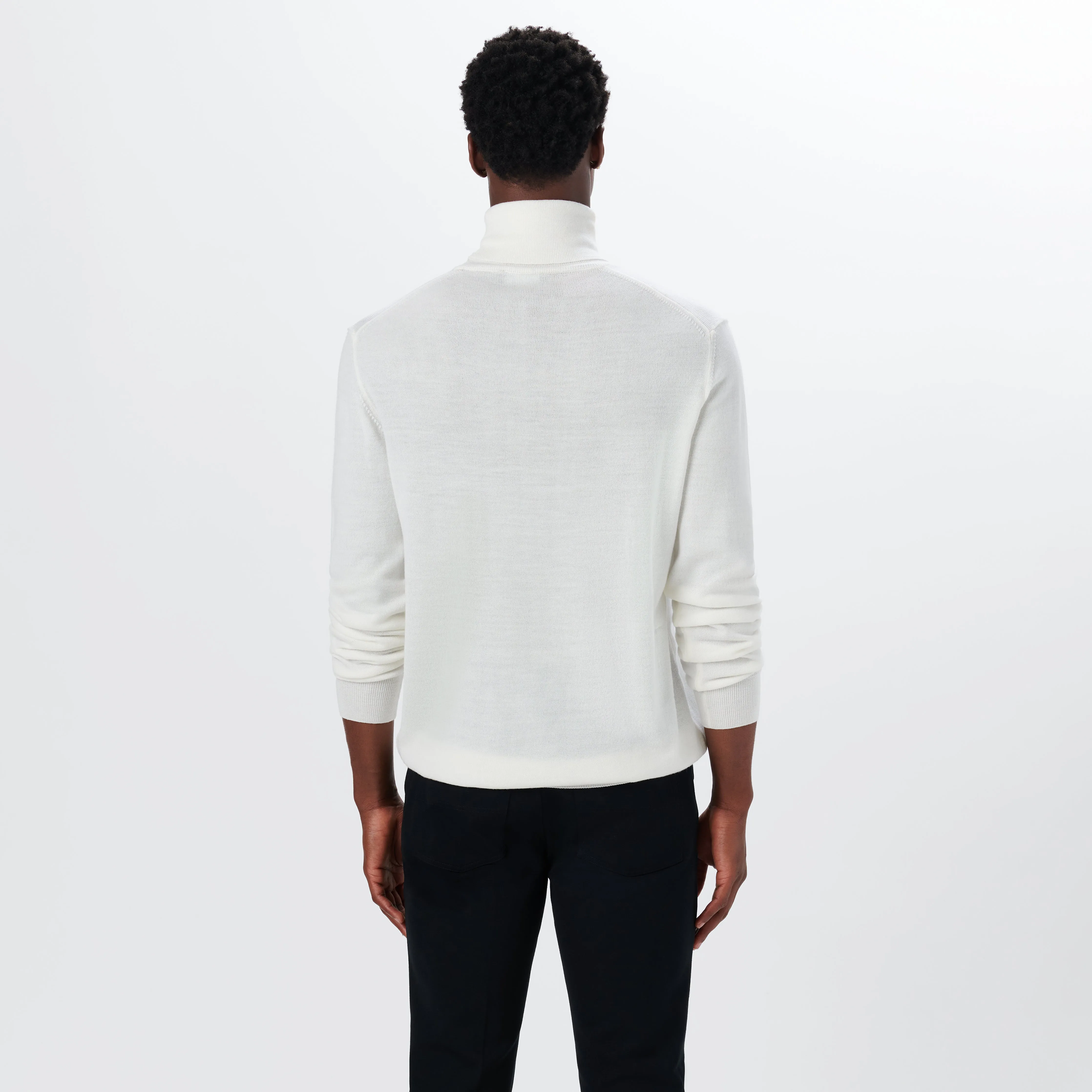 Super Merino Turtle Neck Solid Sweater sold by Bugatchi product image thumbnail 4
