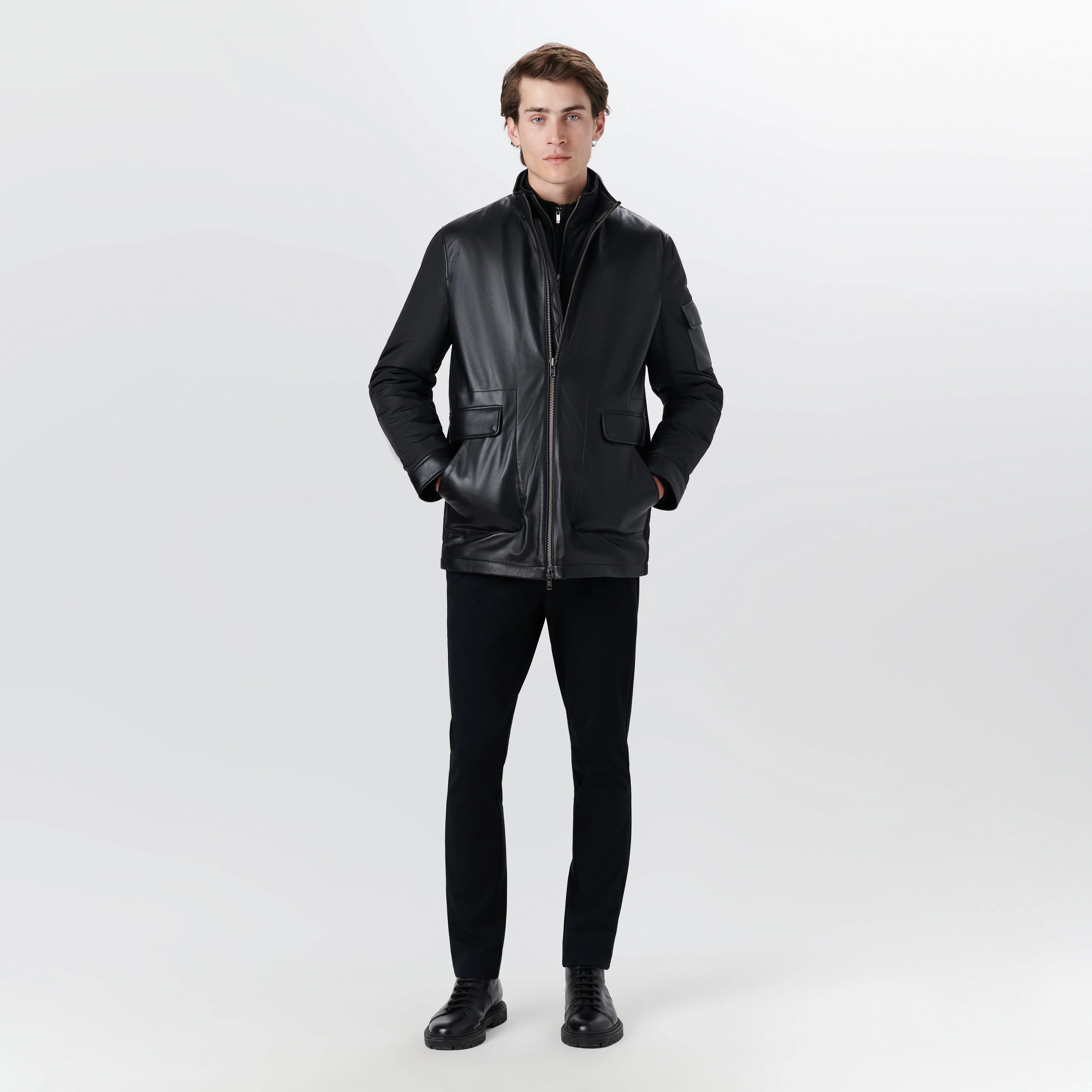 Leather Jacket with Removable Bib sold by Bugatchi product image thumbnail 5