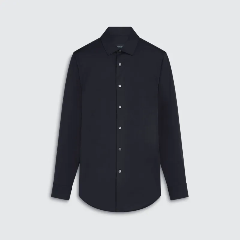 JAMES Solid OoohCotton Twill Shirt sold by Bugatchi