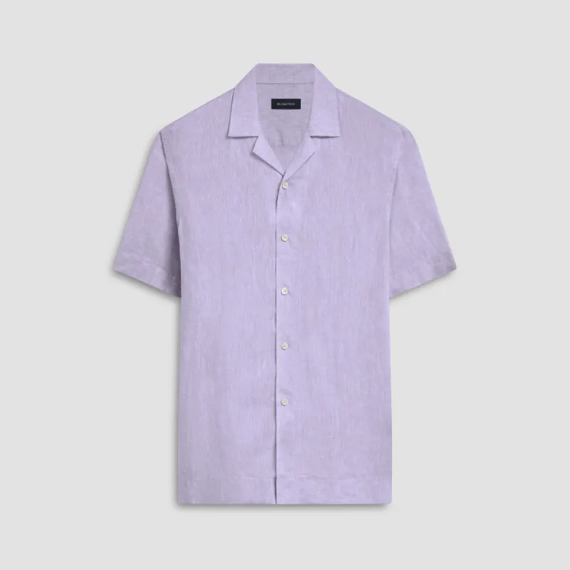 Jackson Solid Short Sleeve Linen Shirt sold by Bugatchi