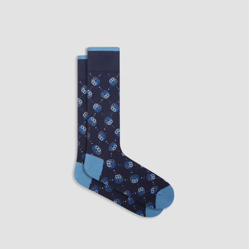Geometric Mid-Calf Socks sold by Bugatchi