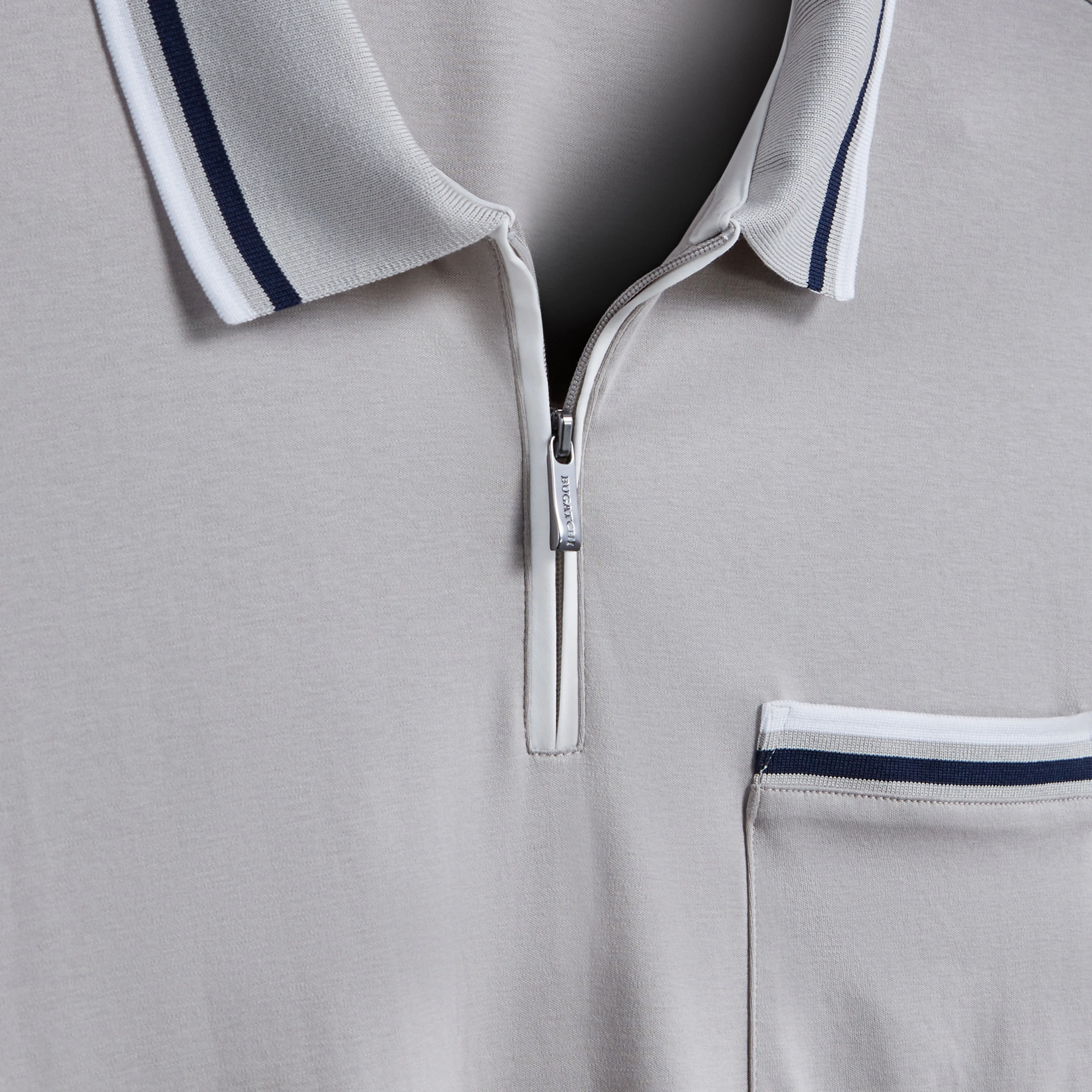 Tipped Quarter Zip Polo sold by Bugatchi product image thumbnail 2