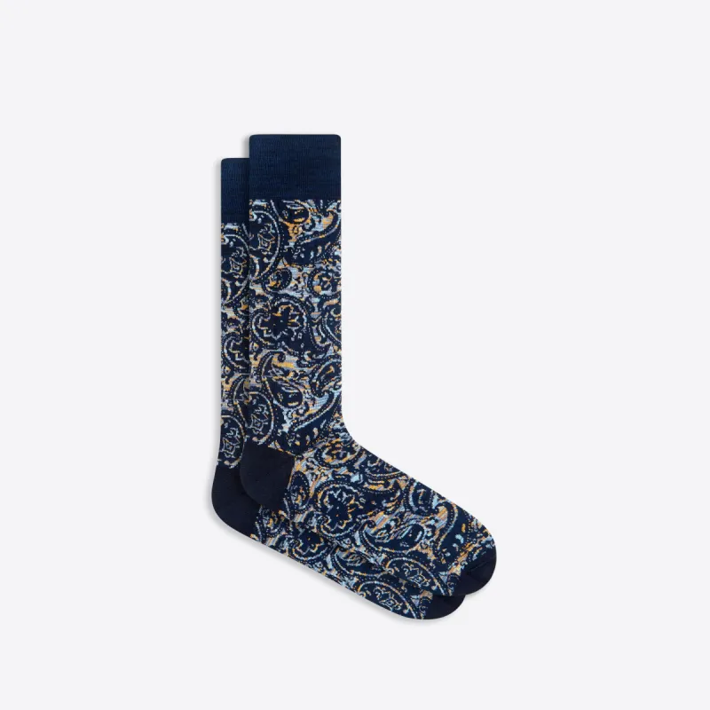 Paisley Mid-Calf Socks sold by Bugatchi