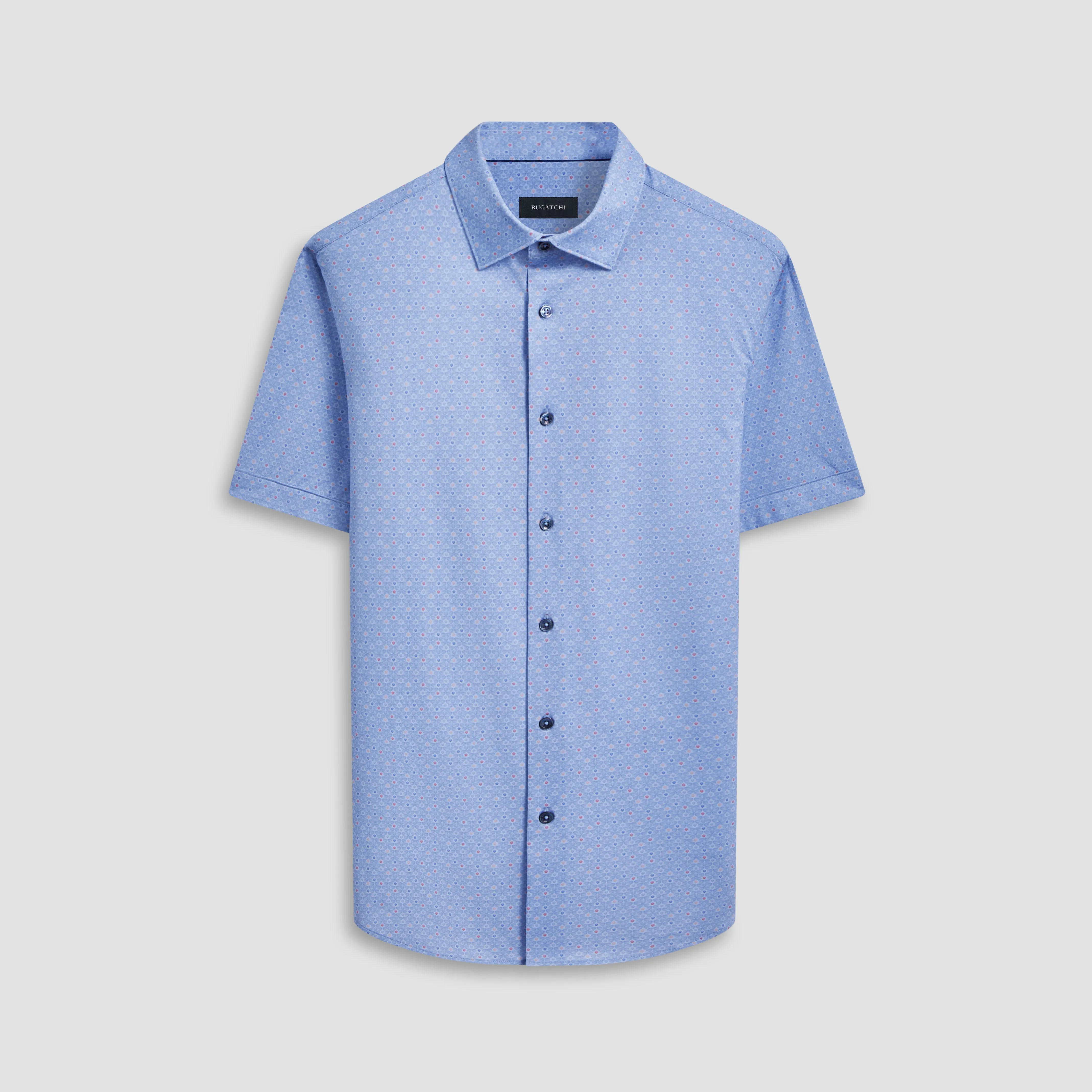 Miles Abstract Floral OoohCotton Short Sleeve Shirt sold by Bugatchi