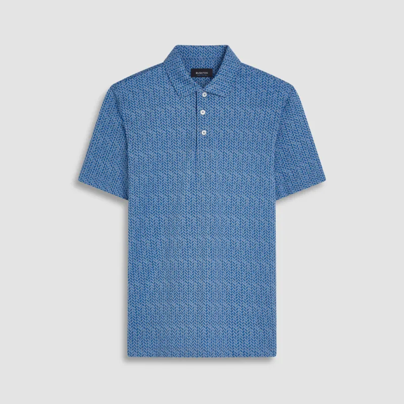 Victor Geometric Print OoohCotton Polo made by Bugatchi