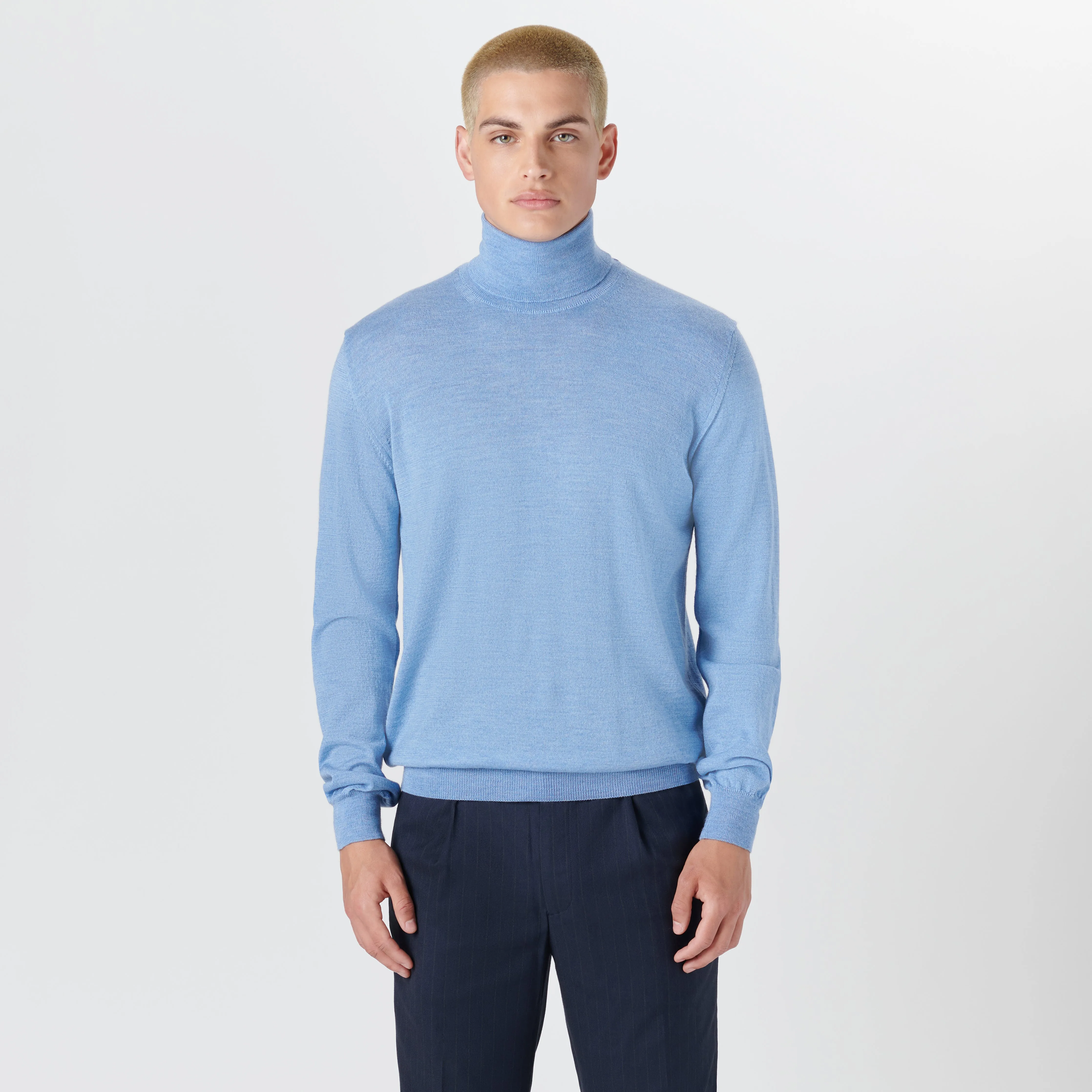 Super Merino Turtle Neck Solid Sweater sold by Bugatchi product image thumbnail 2
