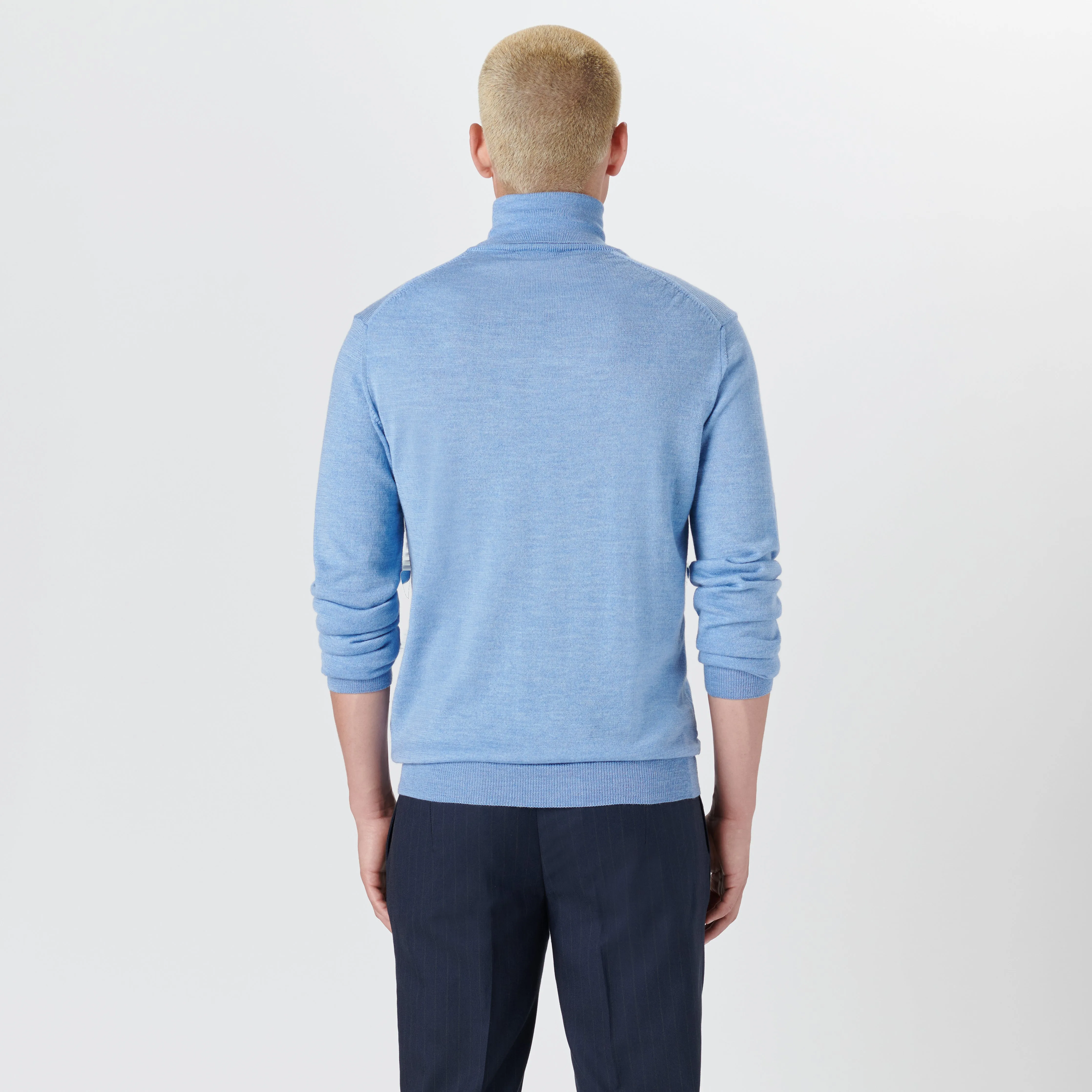 Super Merino Turtle Neck Solid Sweater sold by Bugatchi product image thumbnail 4