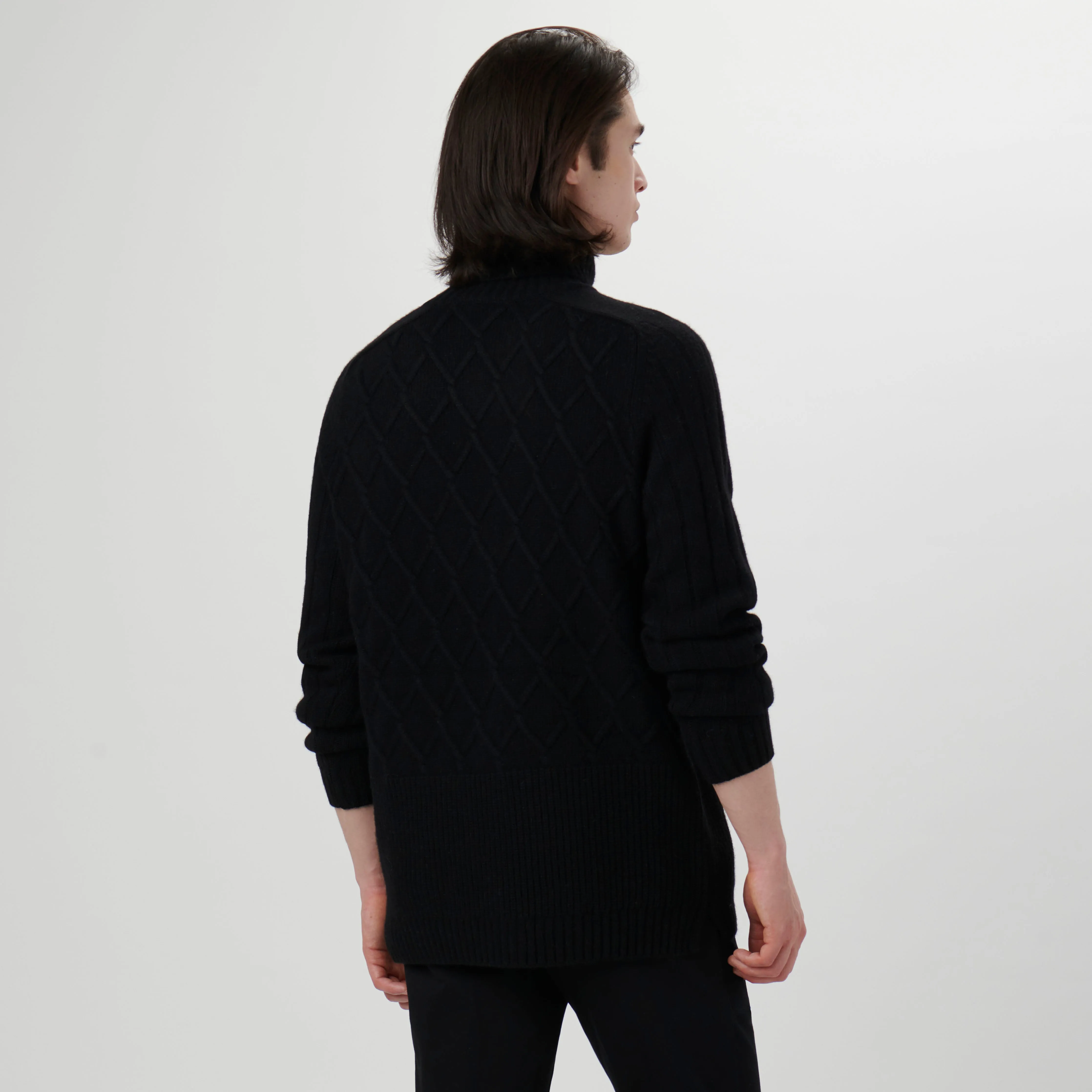 Diamond Stitch Turtleneck Sweater sold by Bugatchi product image thumbnail 4