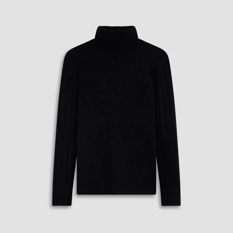 Diamond Stitch Turtleneck Sweater sold by Bugatchi