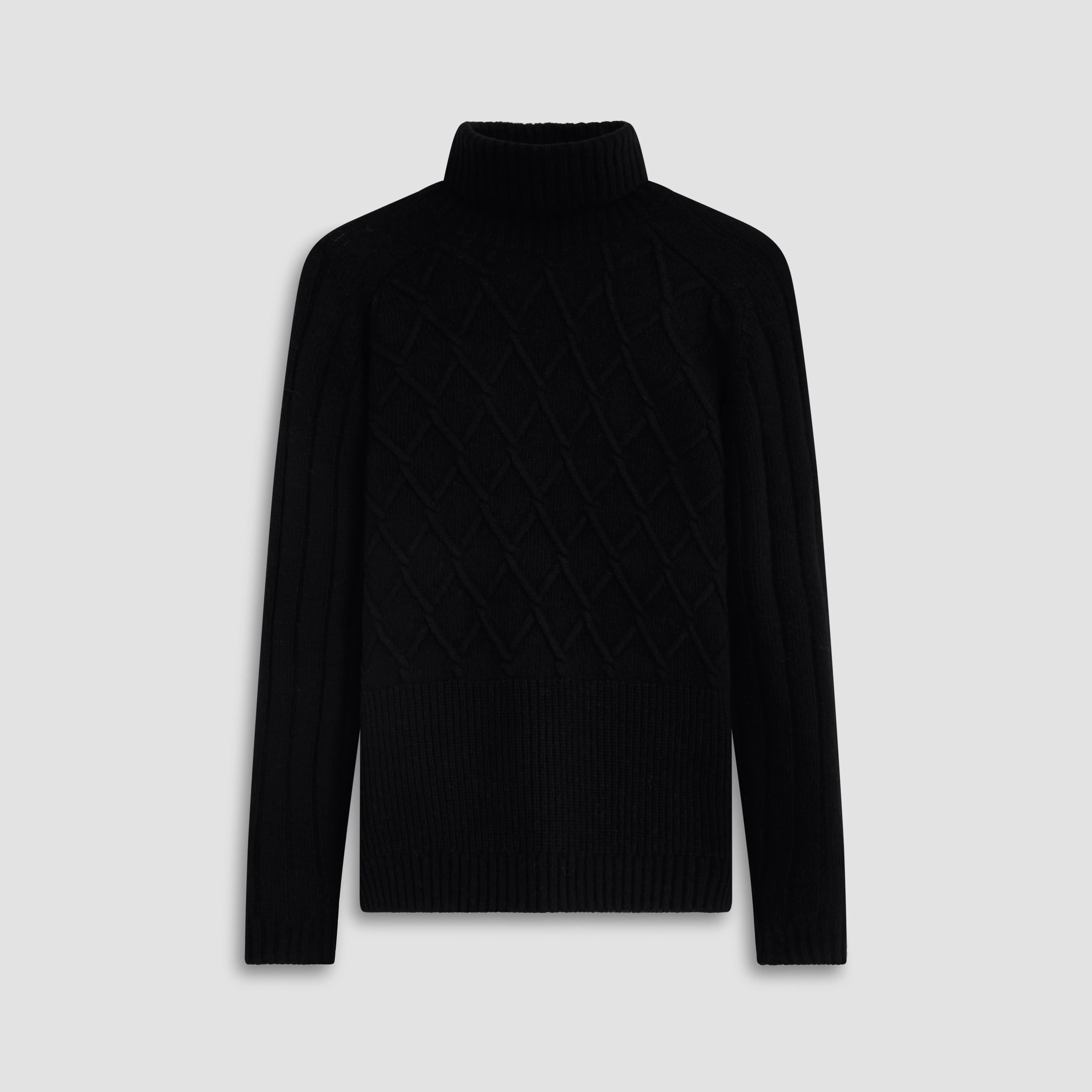 Diamond Stitch Turtleneck Sweater sold by Bugatchi