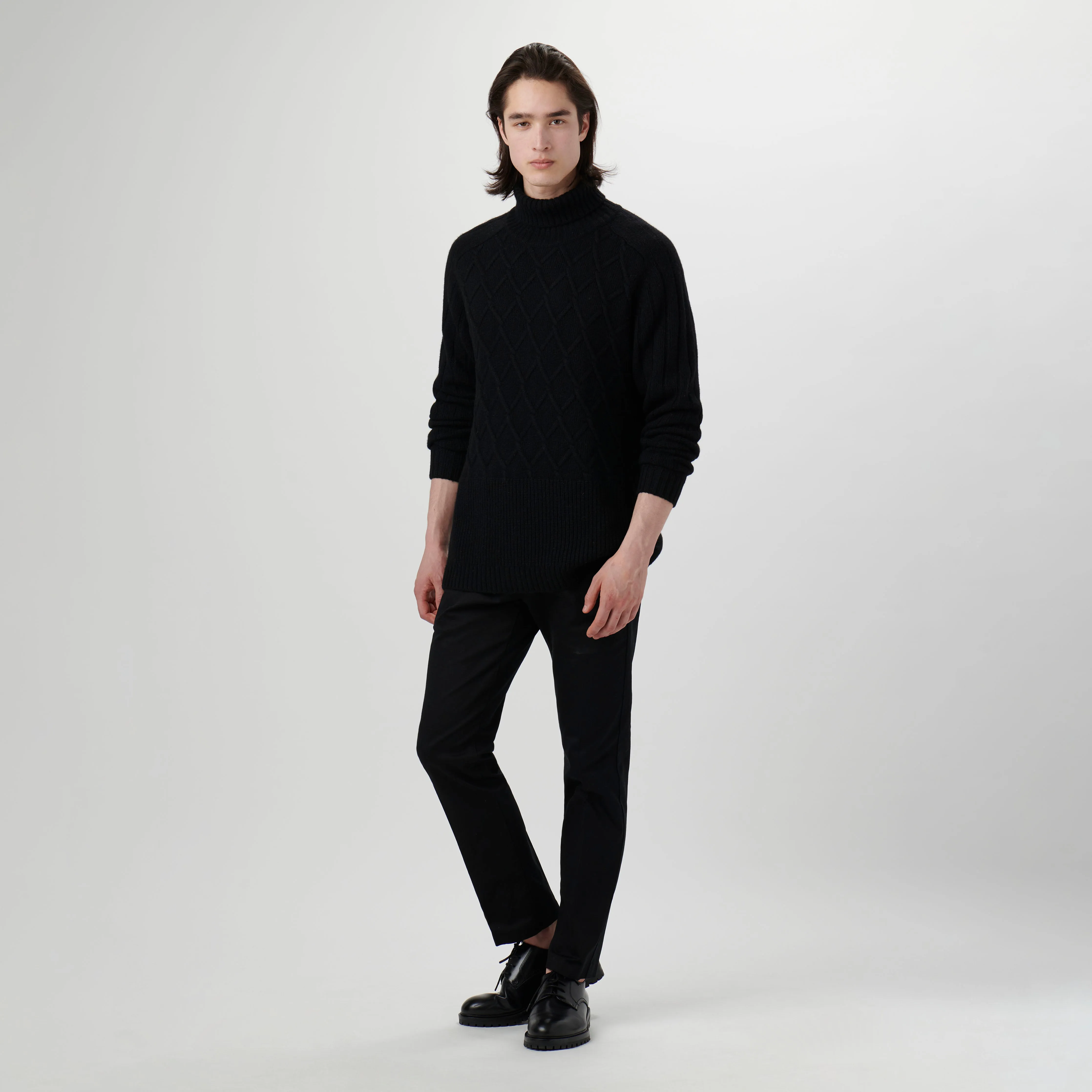 Diamond Stitch Turtleneck Sweater sold by Bugatchi product image thumbnail 5