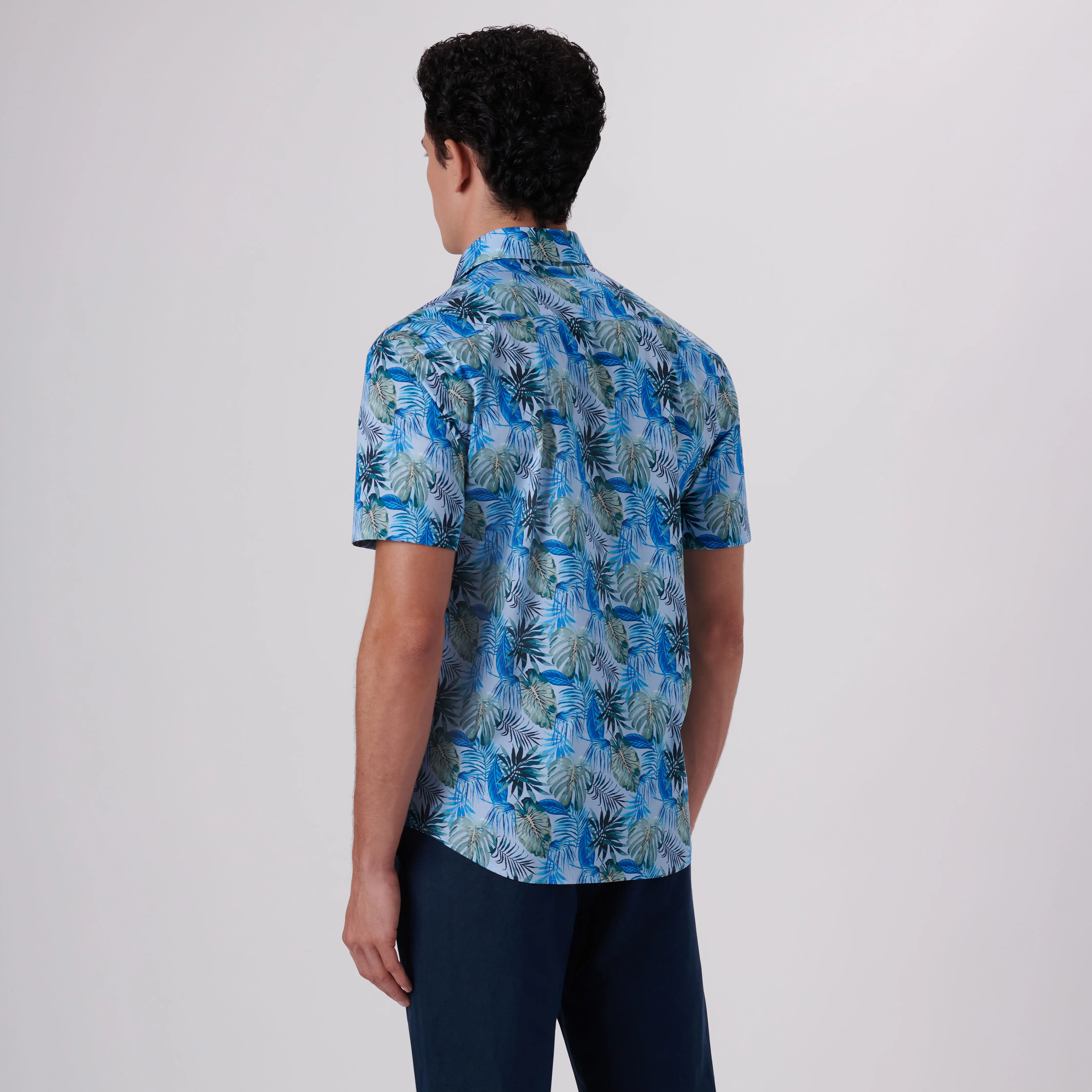Orson Leaf Print Short Sleeve Shirt sold by Bugatchi product image thumbnail 4