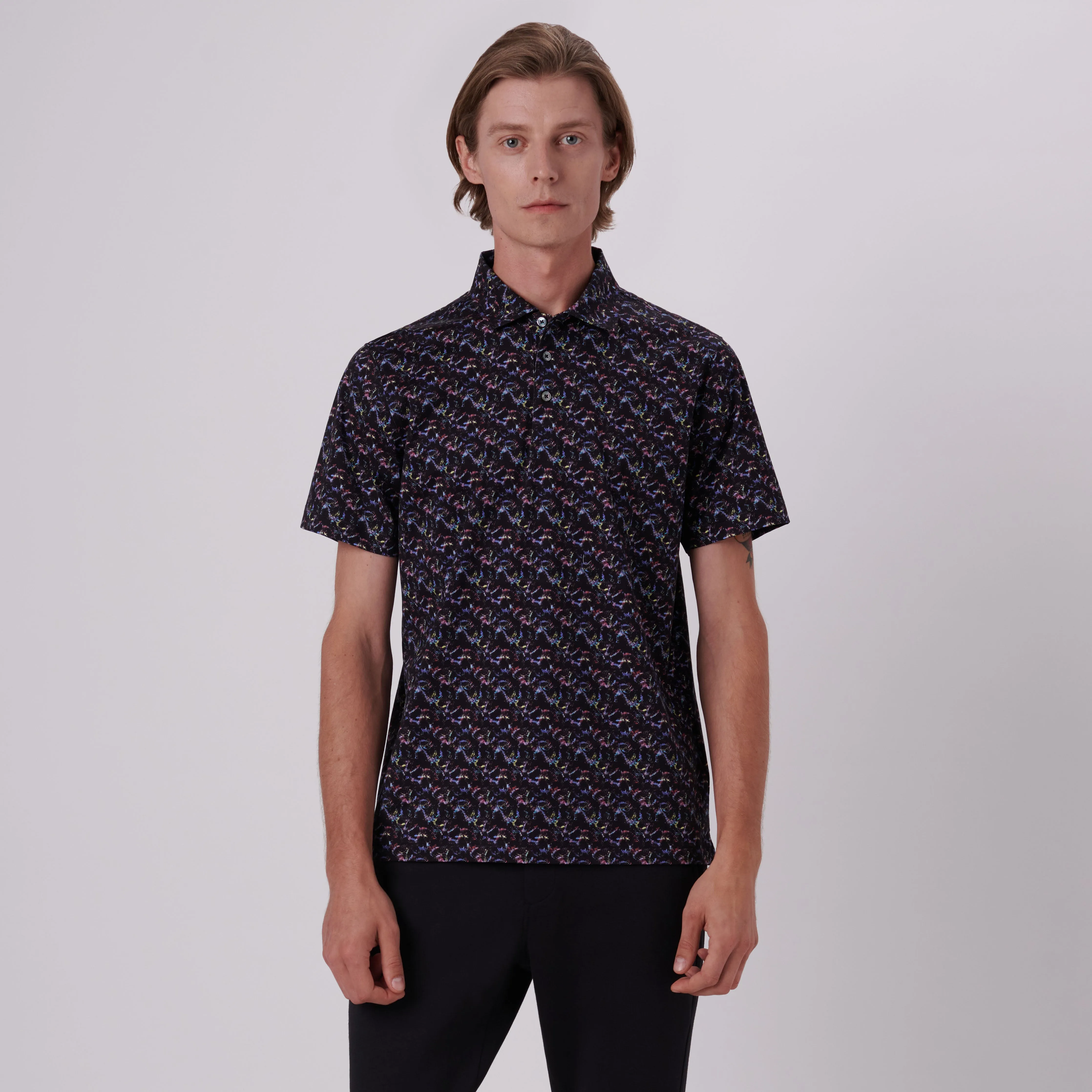 Victor Abstract Print OoohCotton Polo sold by Bugatchi product image thumbnail 2