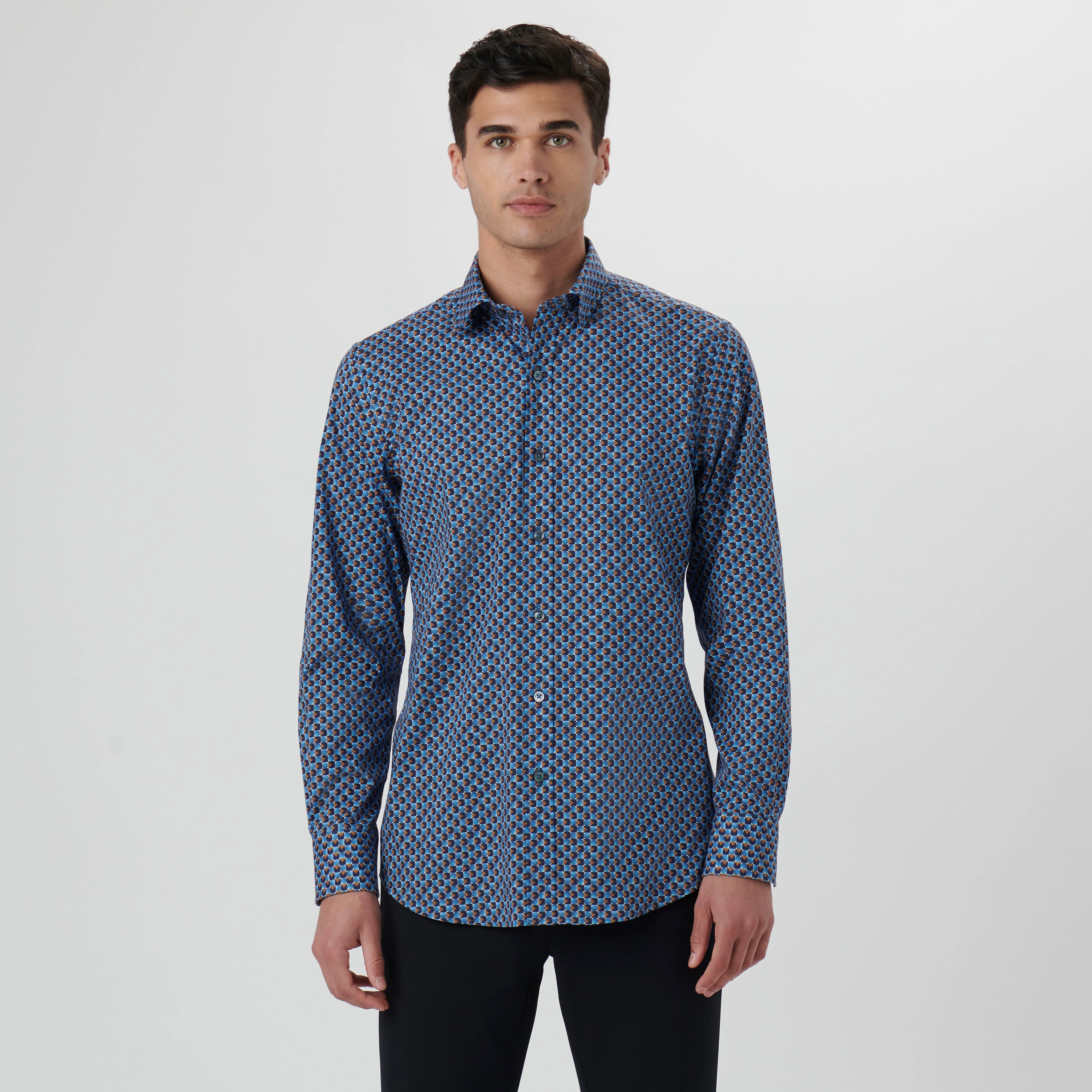 Julian Geometric Shirt sold by Bugatchi product image thumbnail 2
