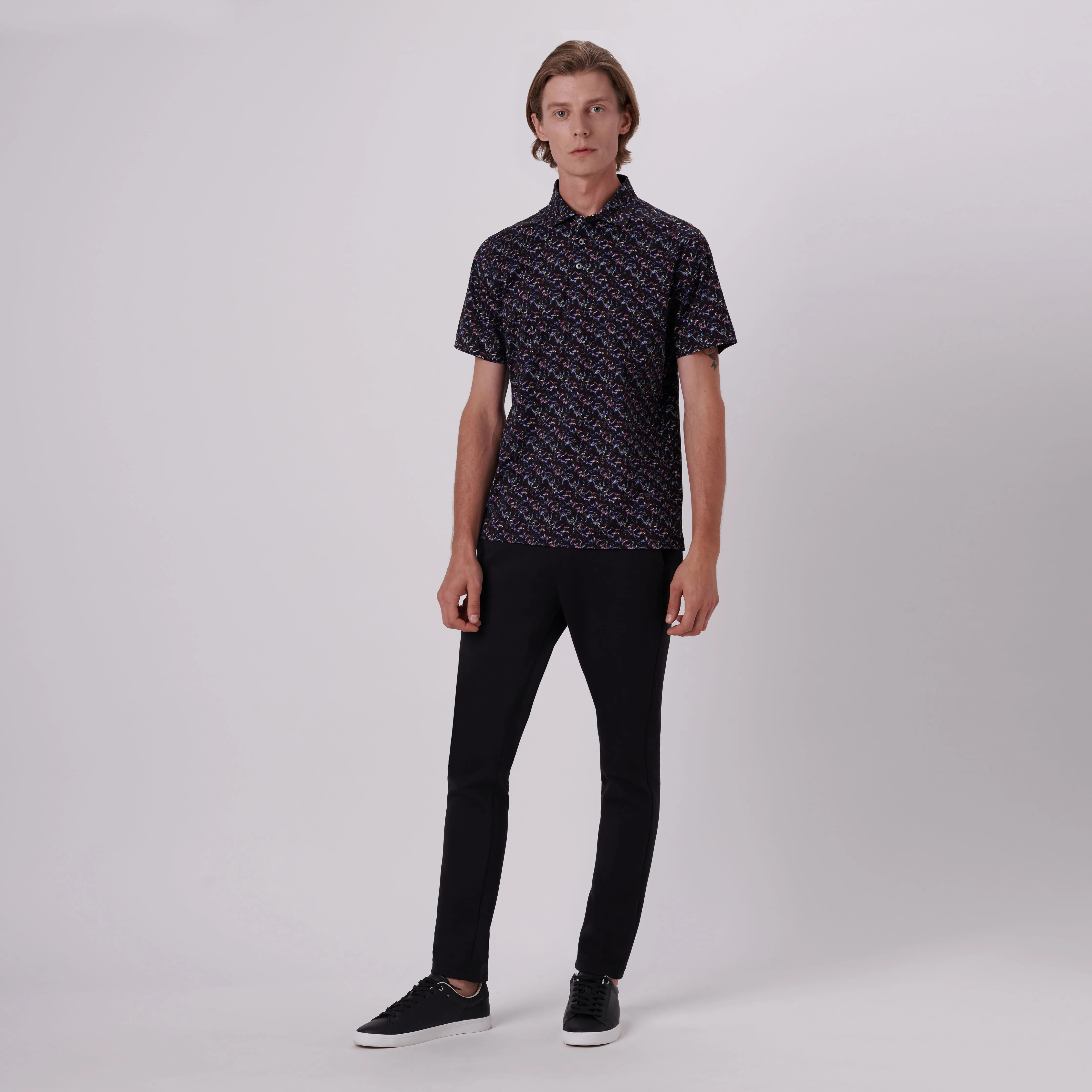Victor Abstract Print OoohCotton Polo sold by Bugatchi product image thumbnail 5