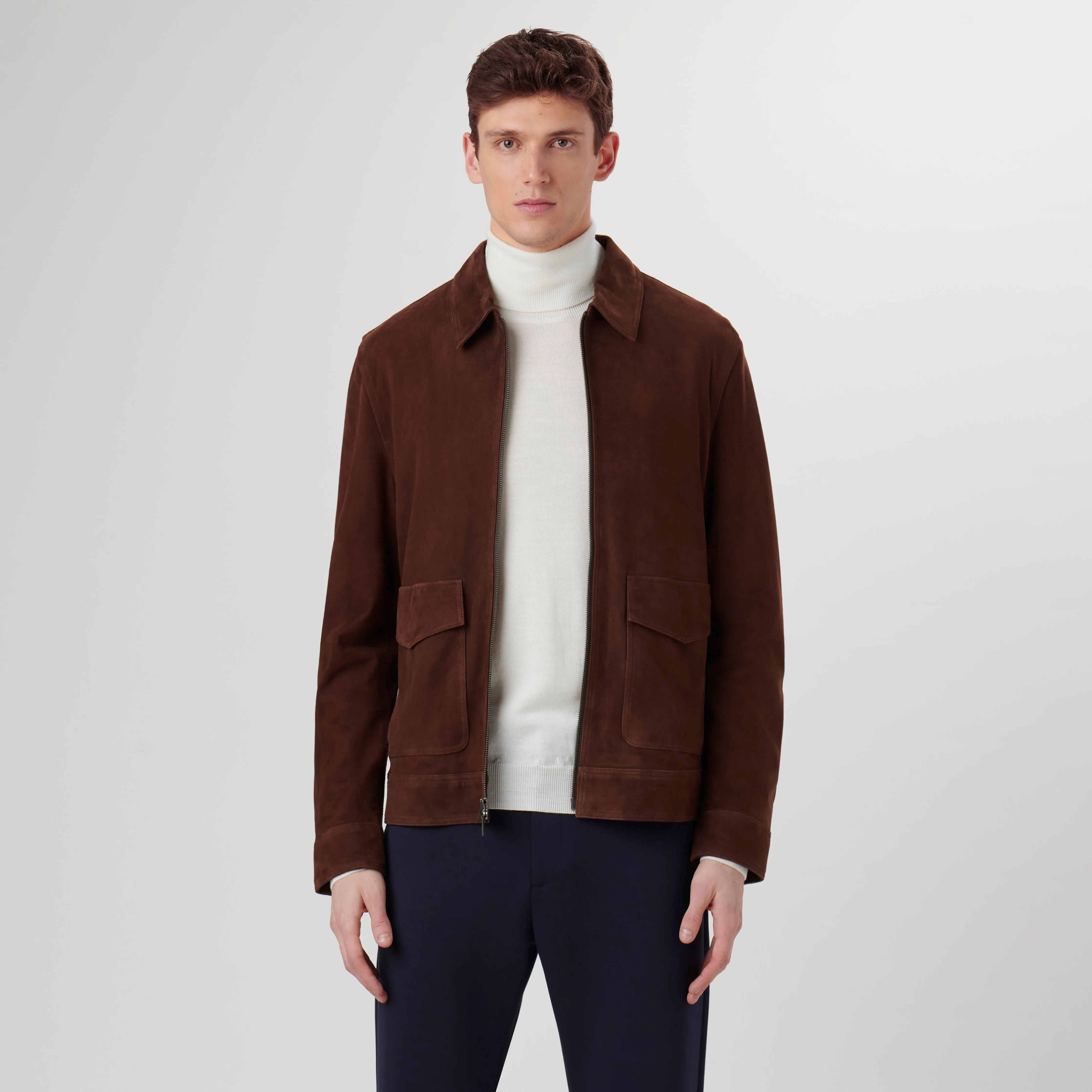 Suede Bomber Jacket sold by Bugatchi product image thumbnail 2