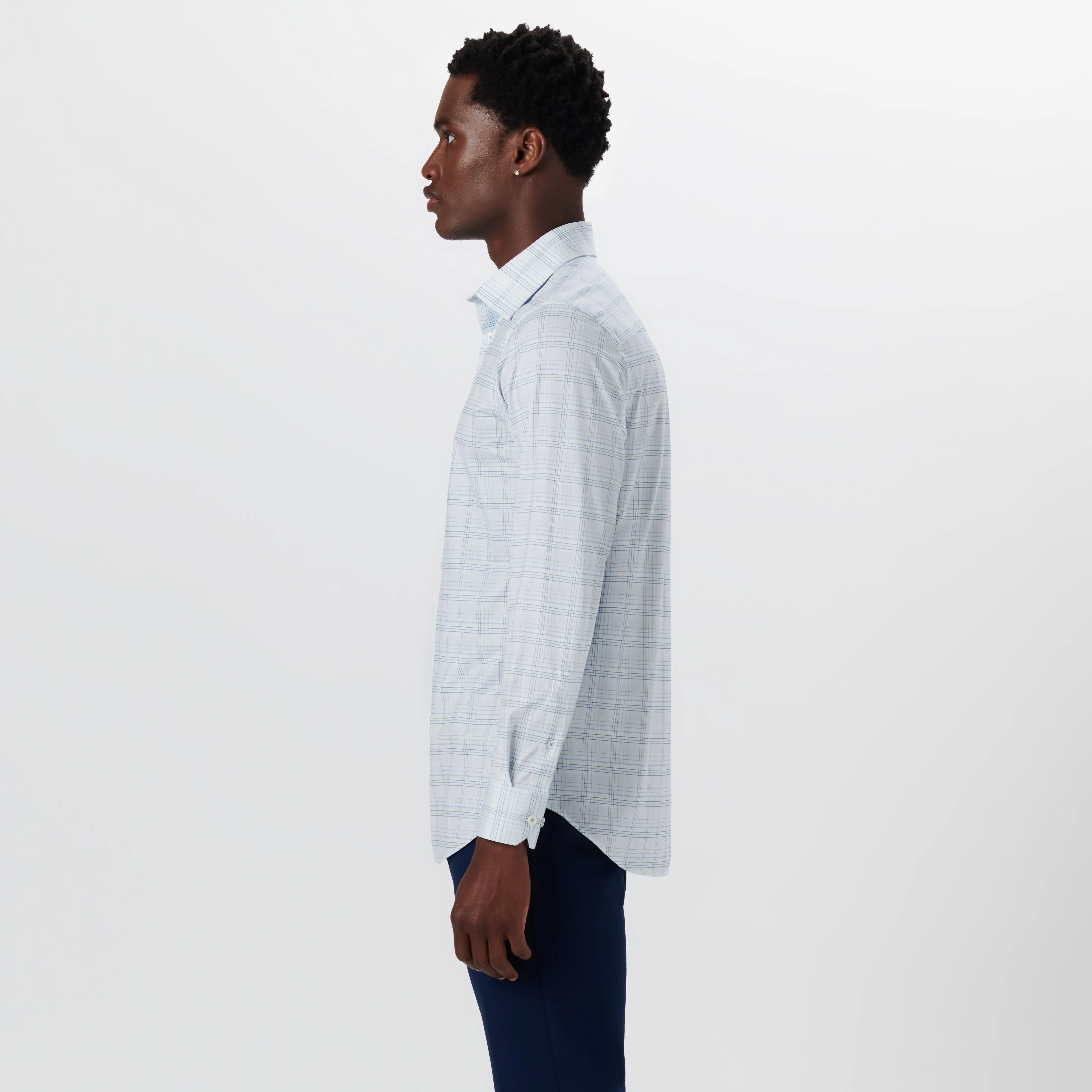 JAMES Plaid Check OoohCotton Shirt sold by Bugatchi product image thumbnail 3