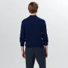 Crew Neck Cable Jacquard Sweater sold by Bugatchi