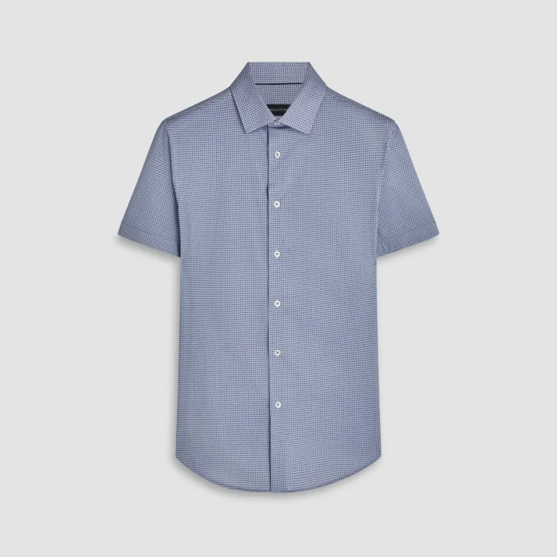 Miles Geometric OoohCotton Short Sleeve Shirt sold by Bugatchi