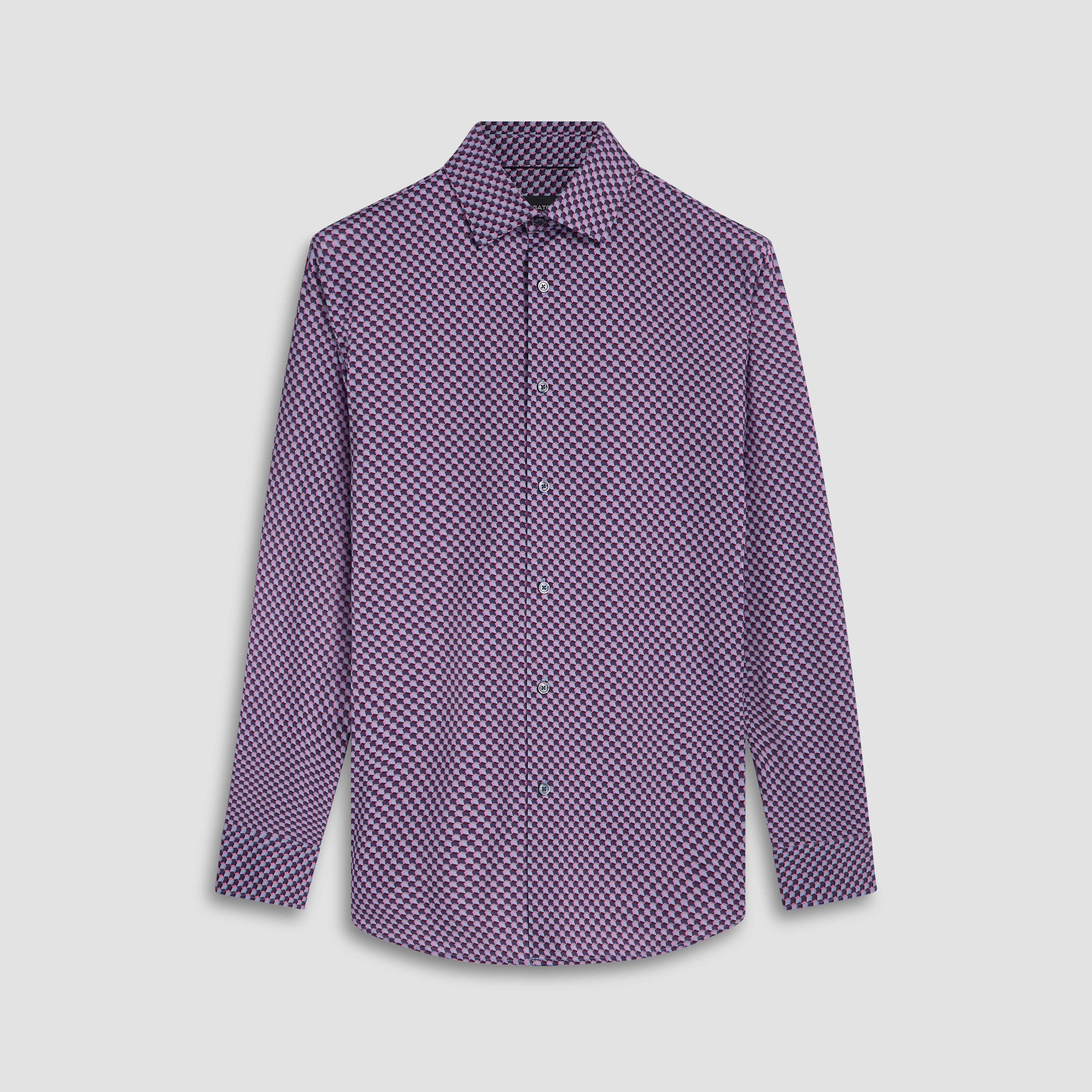 James Geometric Illusion Print OoohCotton Shirt sold by Bugatchi