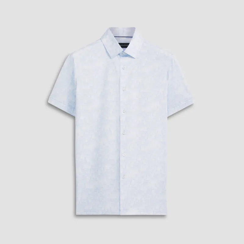 Milo Tonal Check OoohCotton Short Sleeve Shirt sold by Bugatchi