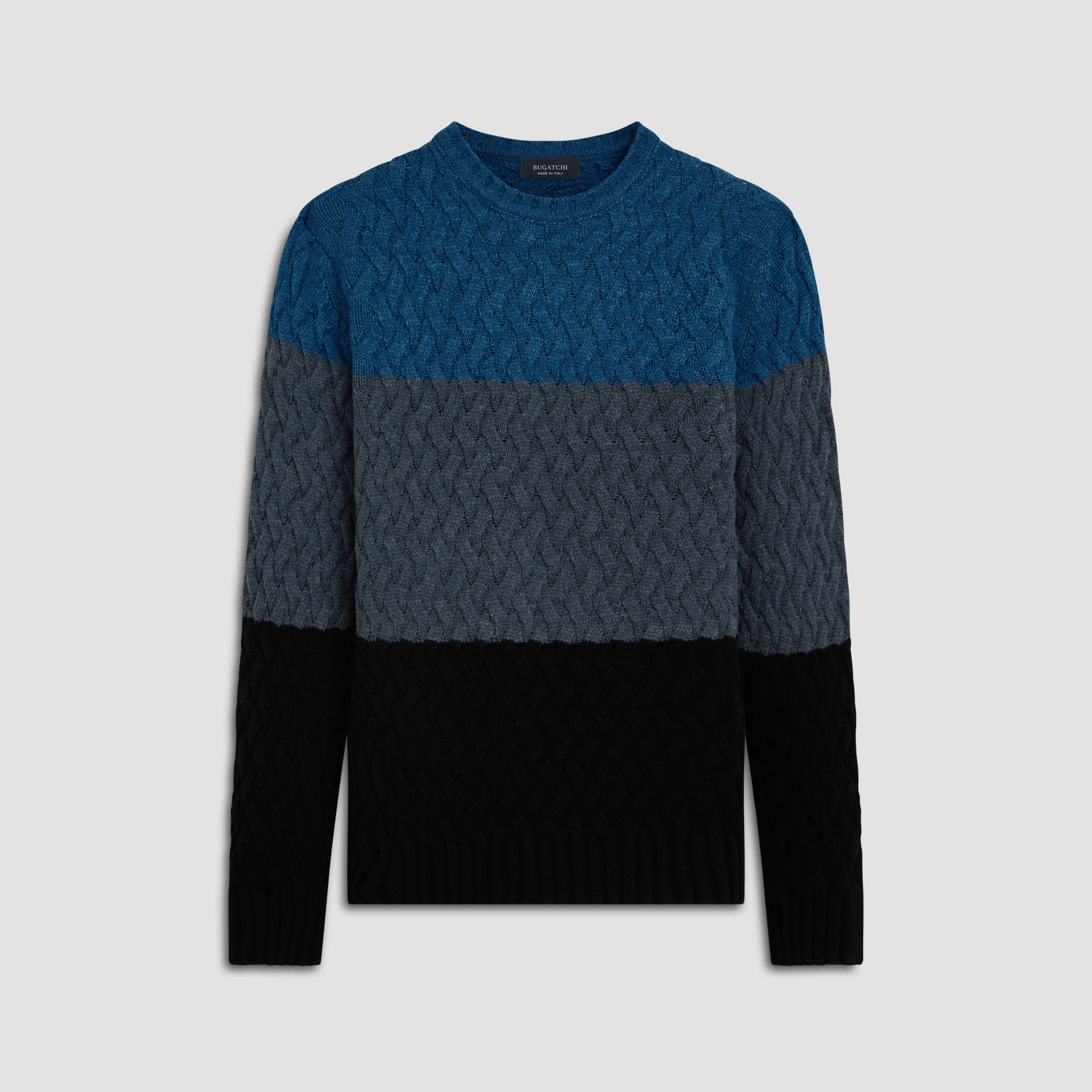 Basketweave Stitch Crew Neck Sweater sold by Bugatchi