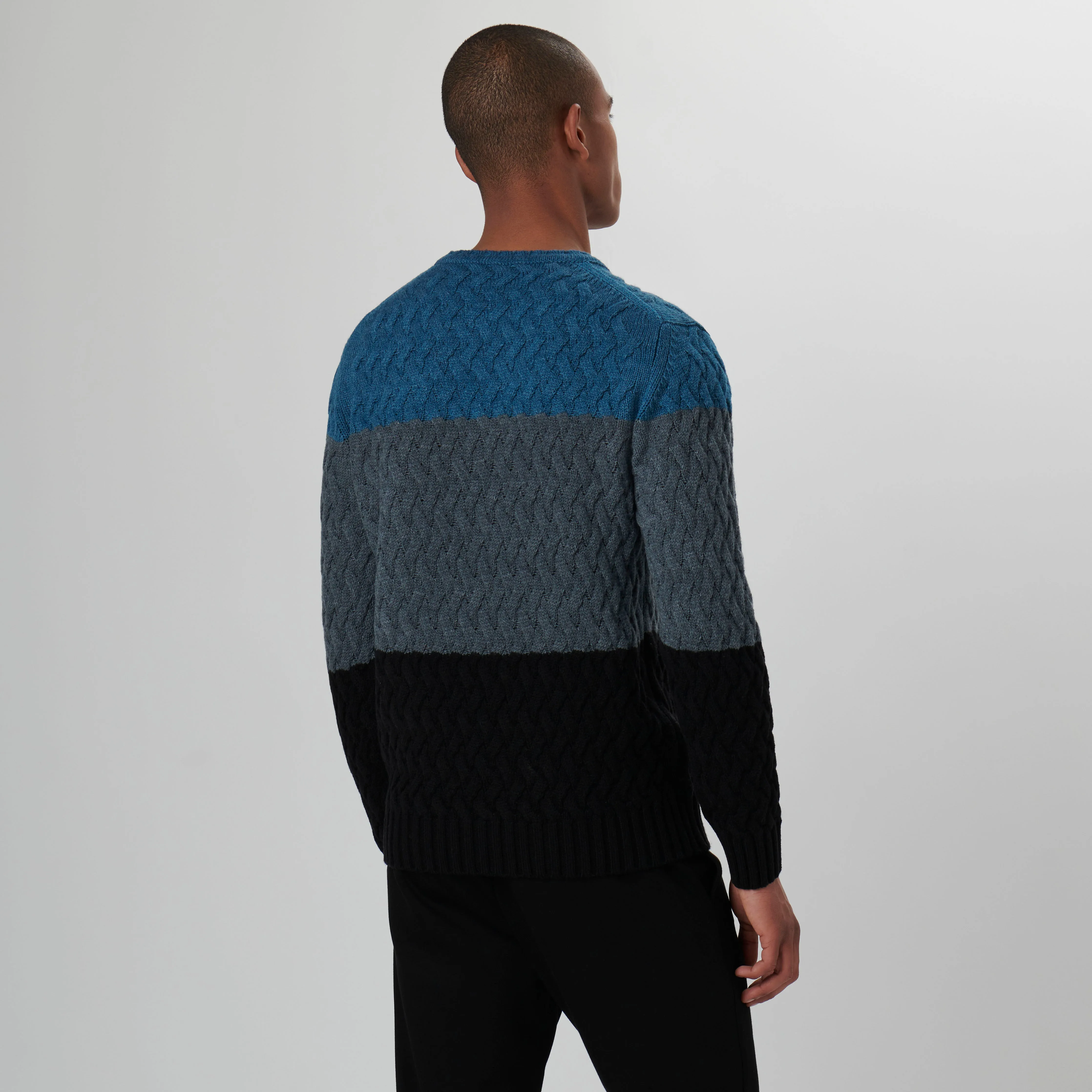 Basketweave Stitch Crew Neck Sweater sold by Bugatchi product image thumbnail 4