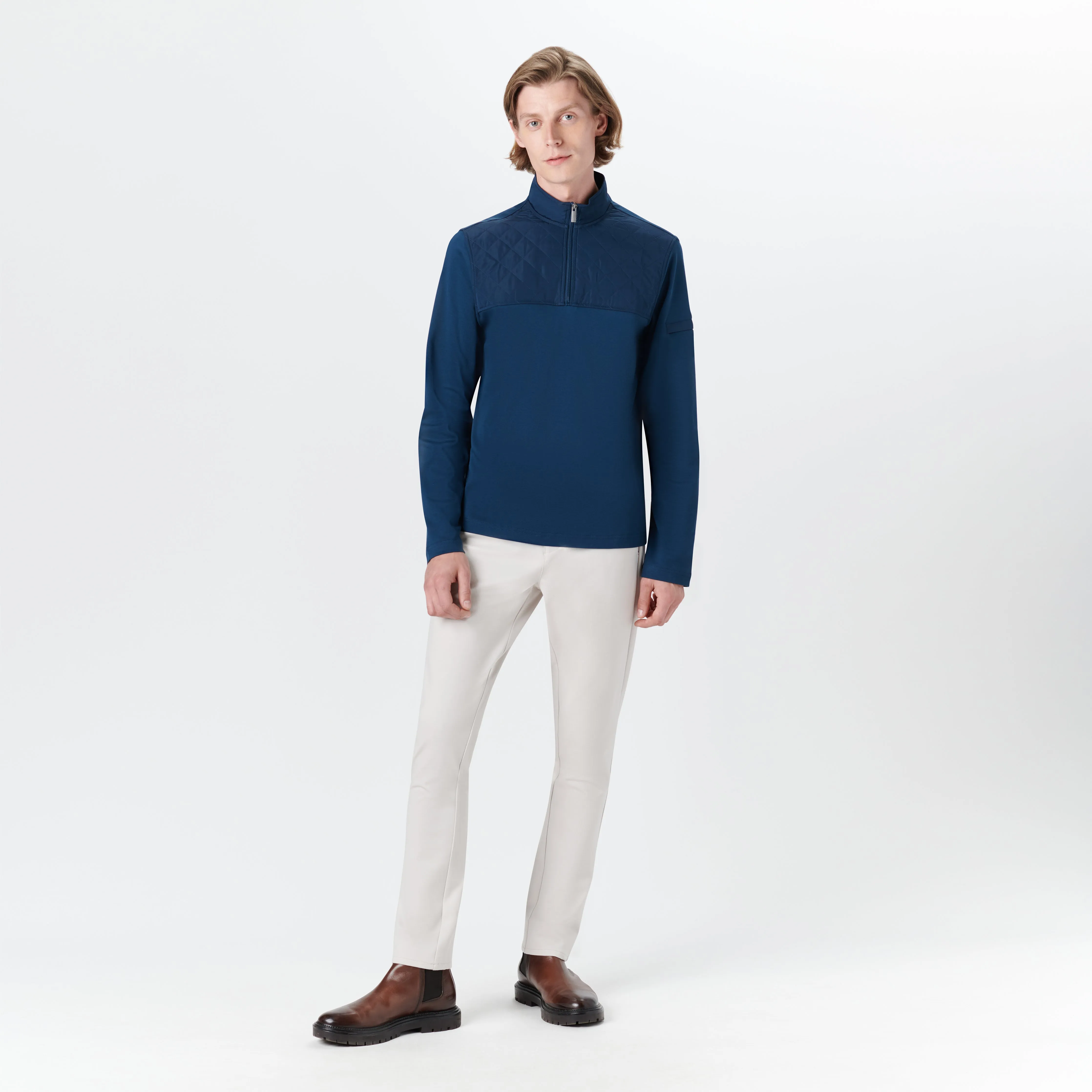 Long Sleeve Quarter Zip Pullover sold by Bugatchi product image thumbnail 5