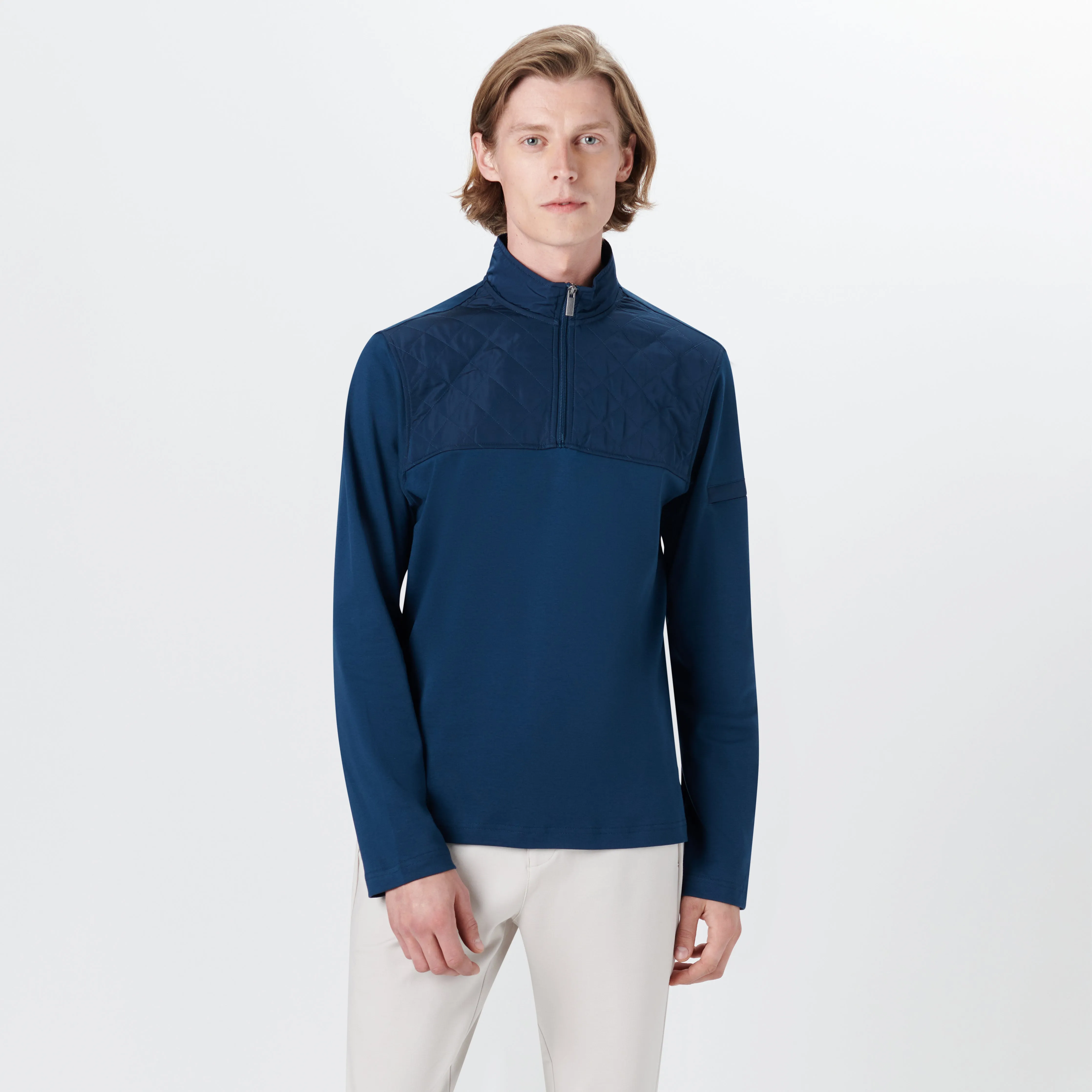 Long Sleeve Quarter Zip Pullover sold by Bugatchi product image thumbnail 2