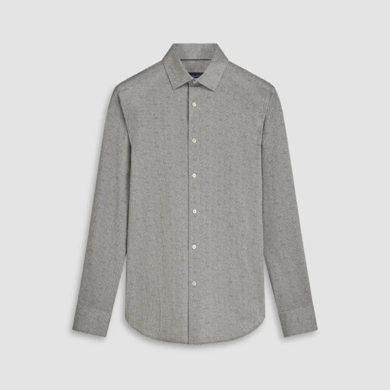 James Honeycomb Check OoohCotton Shirt sold by Bugatchi