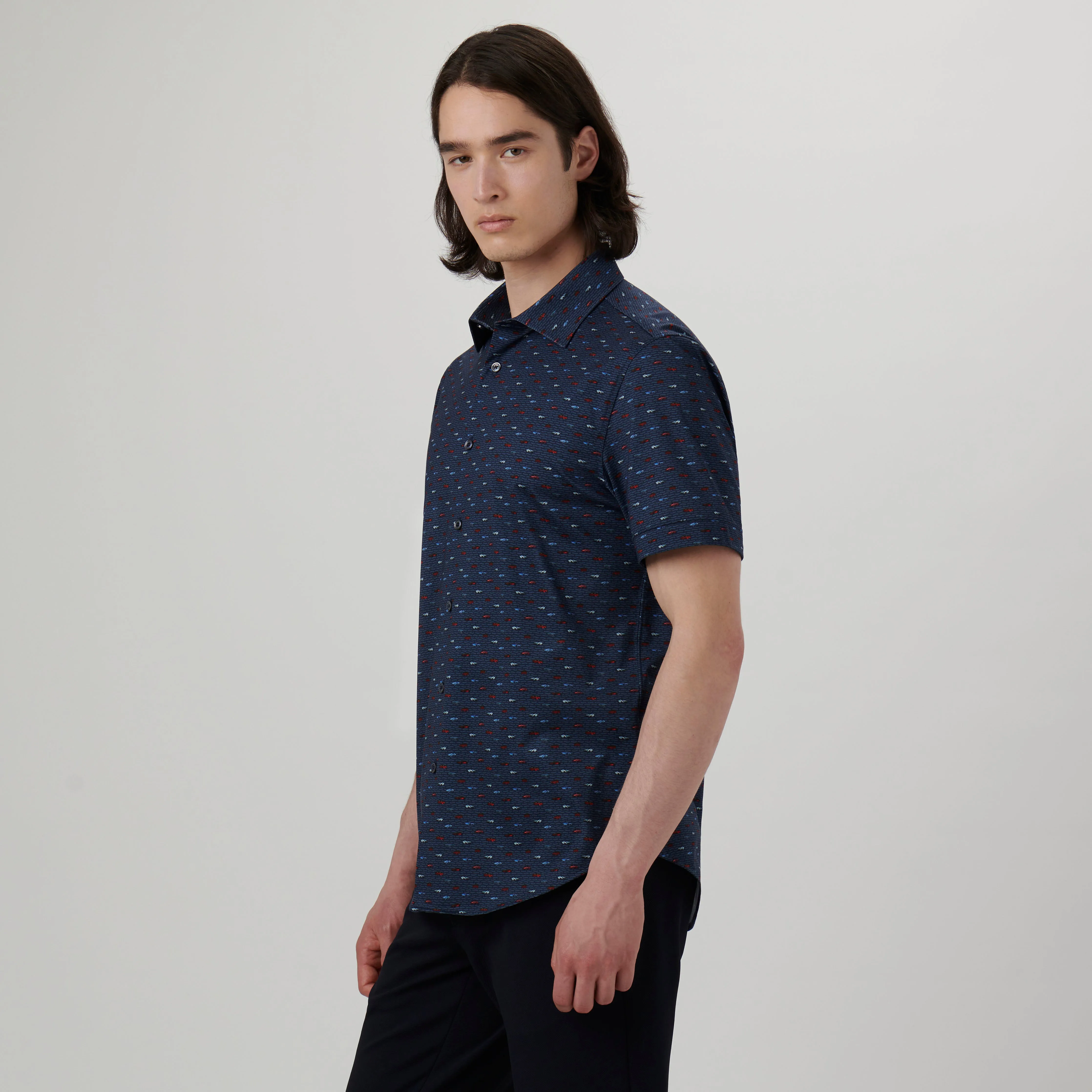 Miles Sports Cars OoohCotton Short Sleeve Shirt sold by Bugatchi product image thumbnail 3