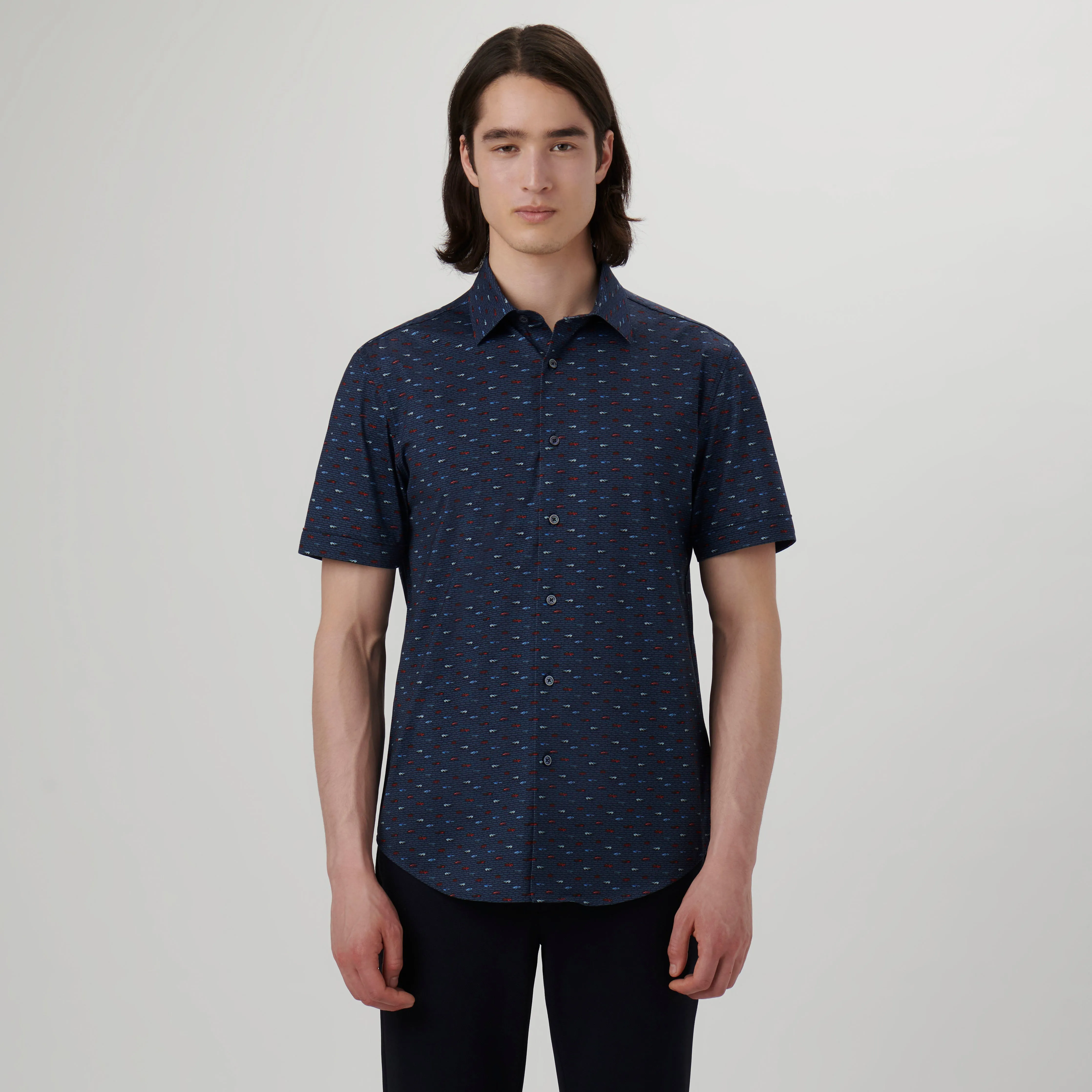 Miles Sports Cars OoohCotton Short Sleeve Shirt sold by Bugatchi product image thumbnail 2